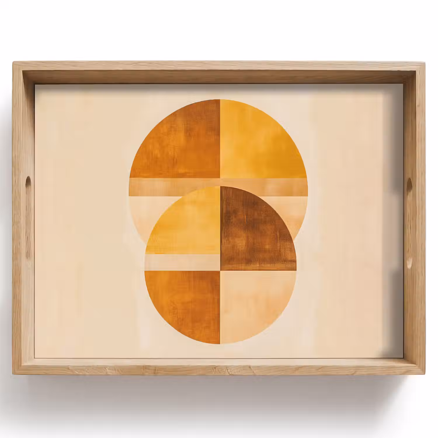 Cirkels - Geel - Minimalistisch Dienblad Rechthoek middel -z3d_shopping