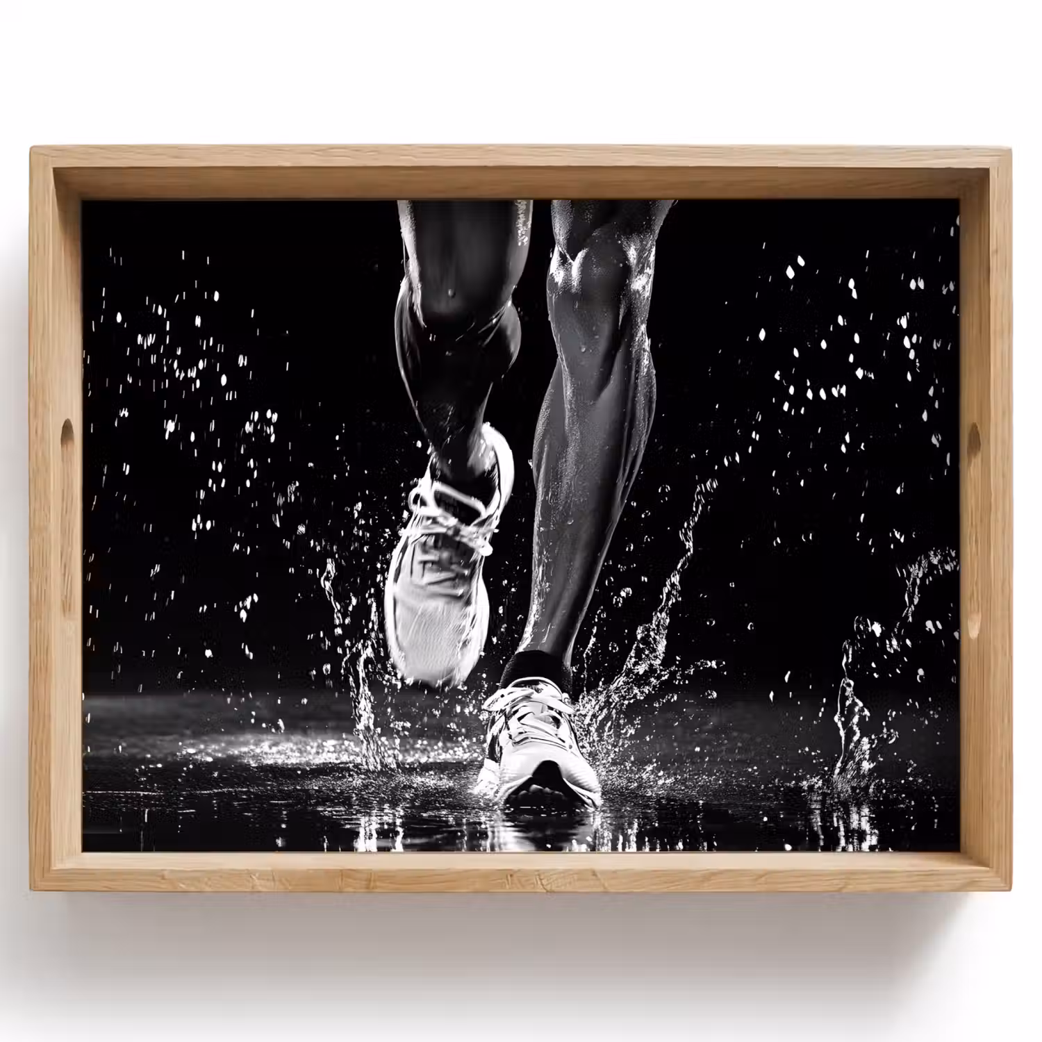 Hardloopschoenen - Rennen - Druppels - Zwart Dienblad Rechthoek middel -z3d_shopping