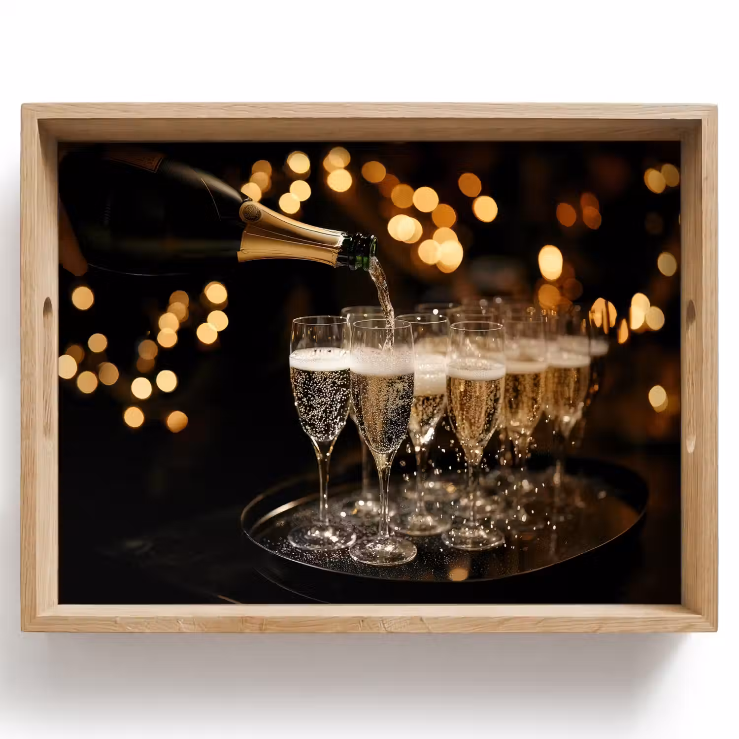 Lichter - Champagner - Gläser Dienblad Rechthoek middel -z3d_shopping