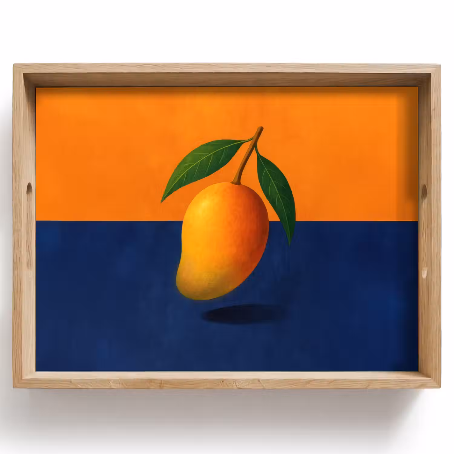 Mango - Vlakken - Bladeren - Oranje Dienblad Rechthoek middel -z3d_shopping