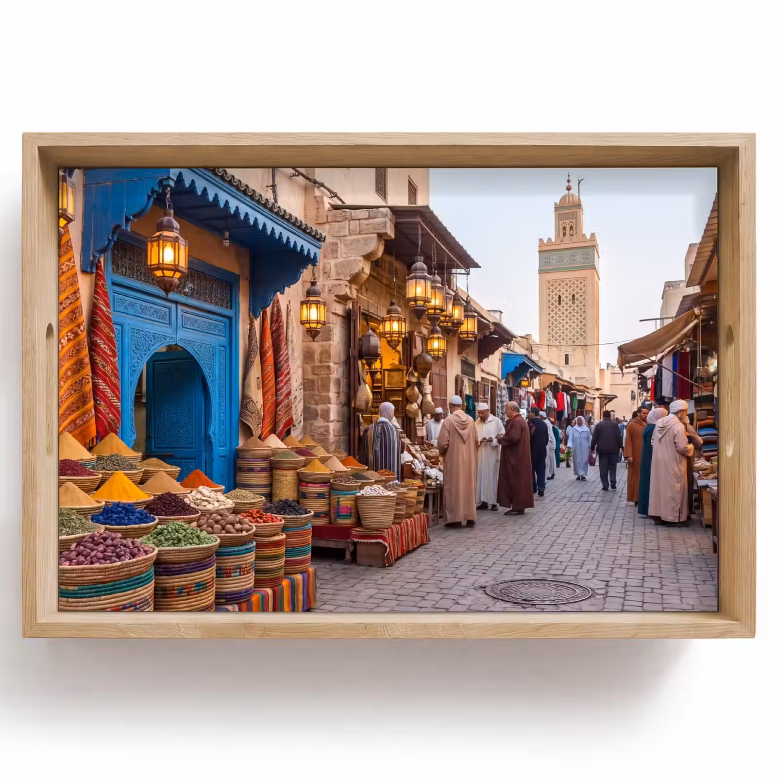 Tablett - Markt – Orientalisch – Farbenfroh - Markt - Oosters - Kleurrijk Dienblad Rechthoek middel