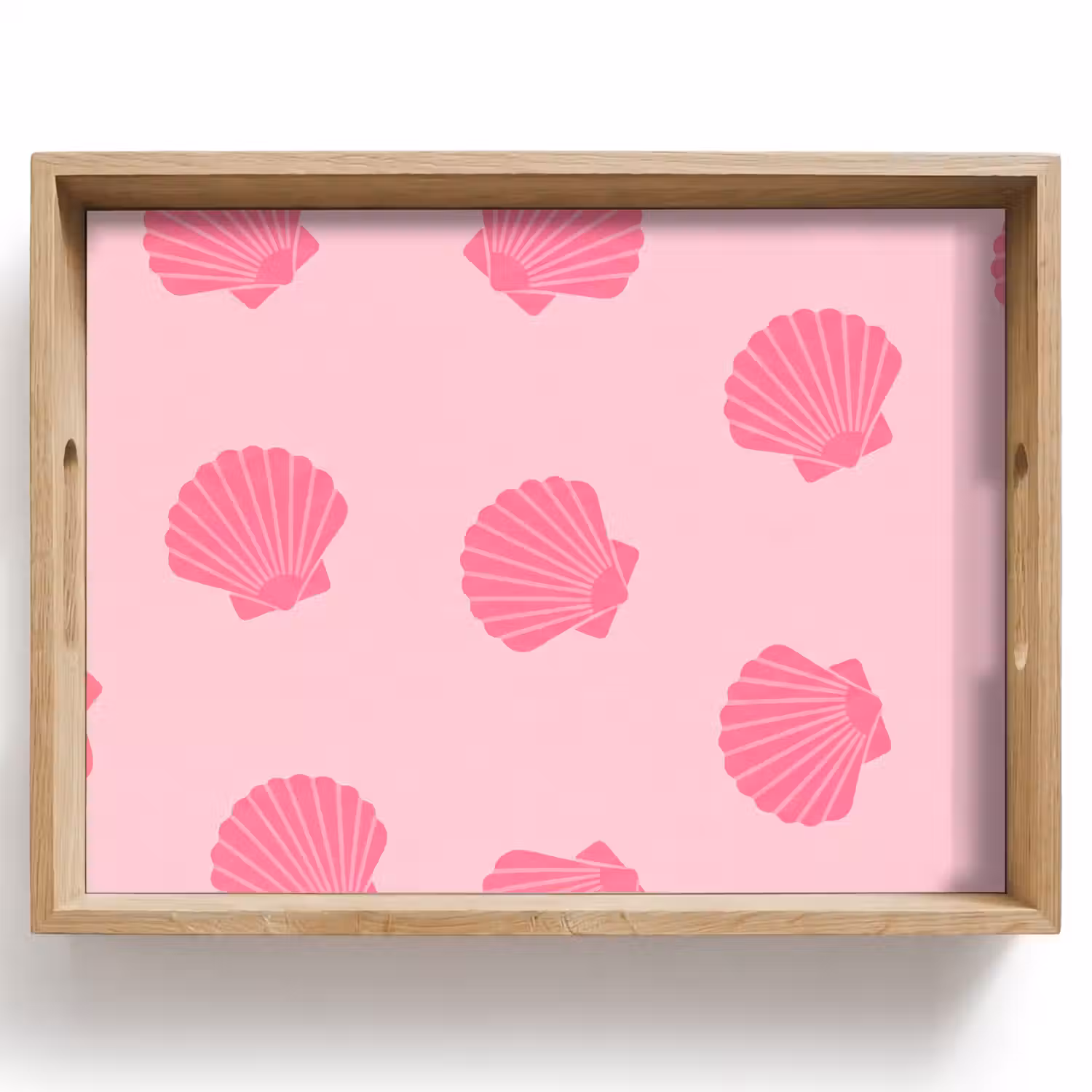 Schelp - Patroon - Zee - Modern - Roze Dienblad Rechthoek middel -z3d_shopping