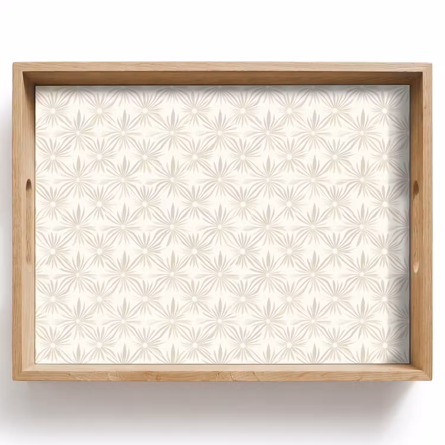 Patroon - Bloemen - Beige Dienblad Rechthoek middel 911 -z3d_shopping