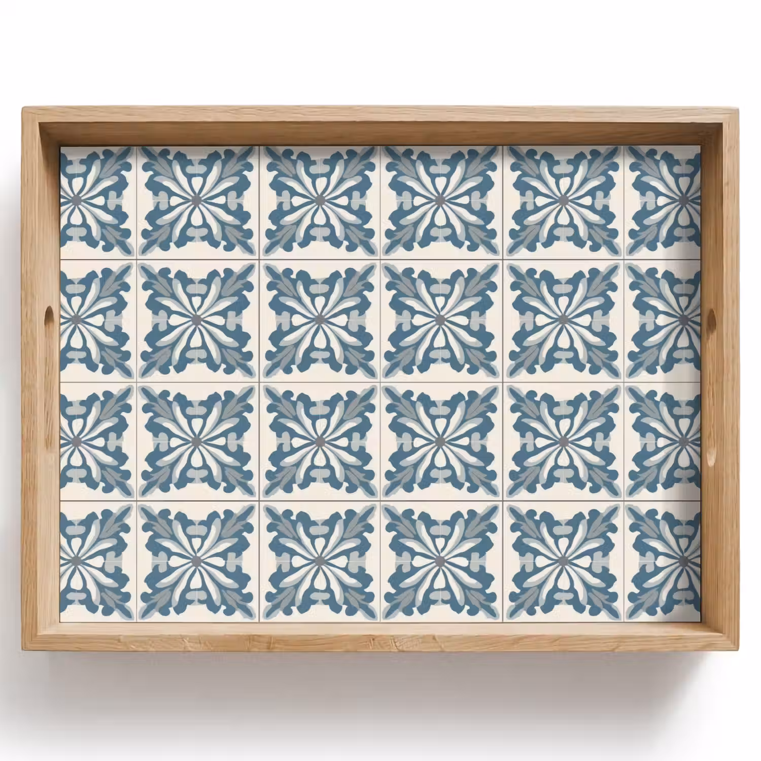 Dessin - Tegel - Blauw Dienblad Rechthoek middel 911 -z3d_shopping