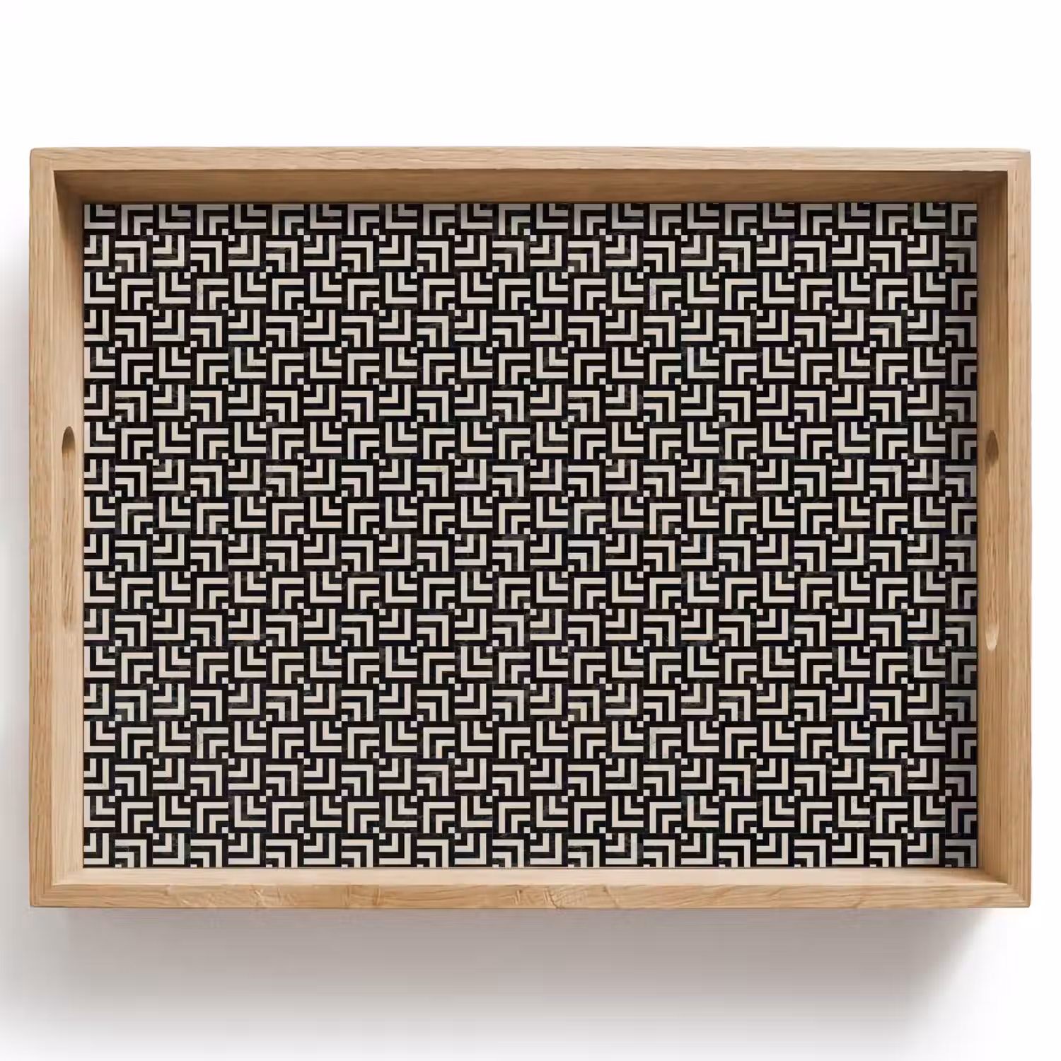 Patroon - Marmer - Zwart Dienblad Rechthoek middel 911 -z3d_shopping