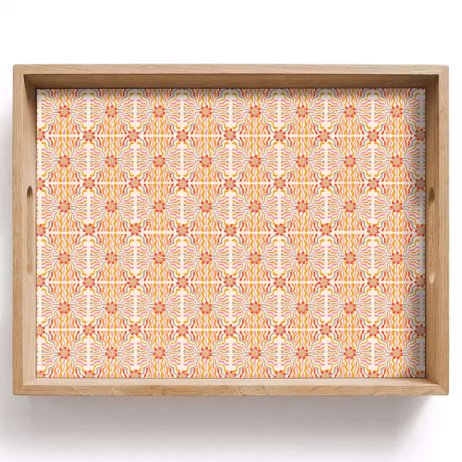 Patroon - Retro - Kleur Dienblad Rechthoek middel 911 -z3d_shopping