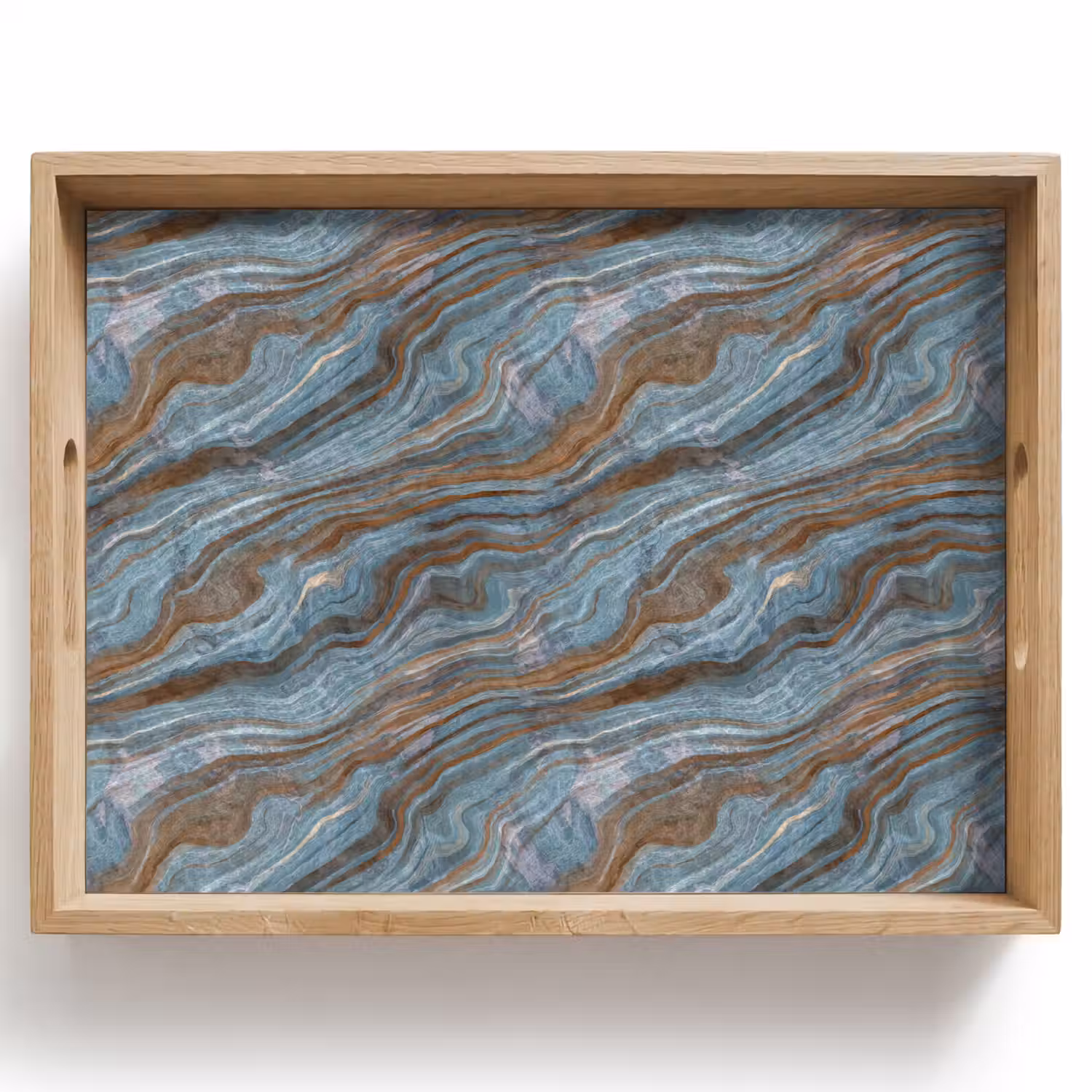 Patroon - Steen - Blauw Dienblad Rechthoek middel 911 -z3d_shopping