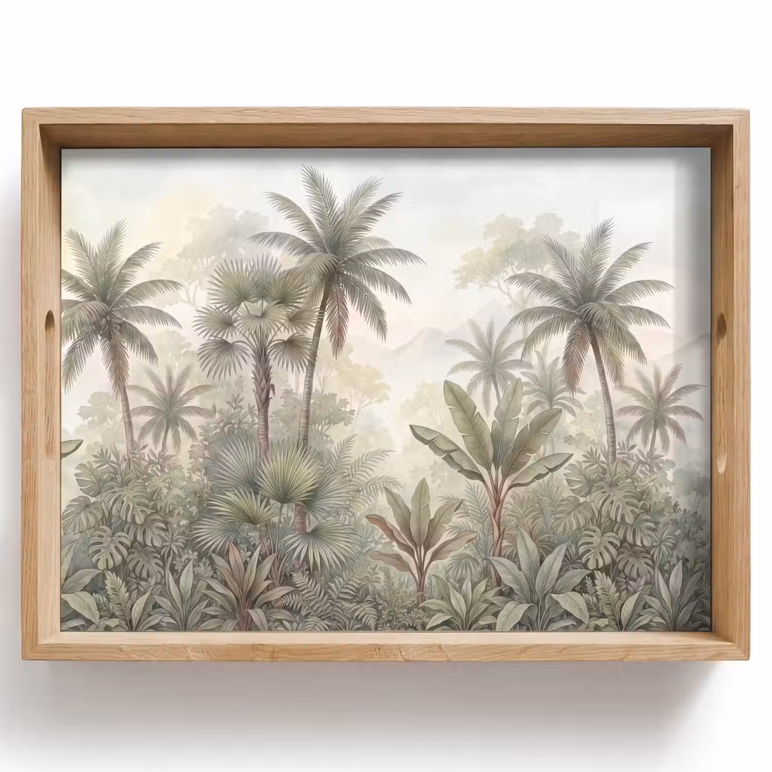 Natuur - Tropisch bos - Landschap - Aquarel - Groen Dienblad Rechthoek middel -z3d_shopping