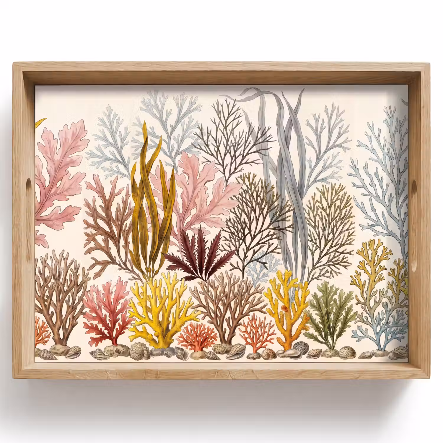 Natuur - Onderwater - Botanisch - Vintage - Kleurrijk Dienblad Rechthoek middel -z3d_shopping