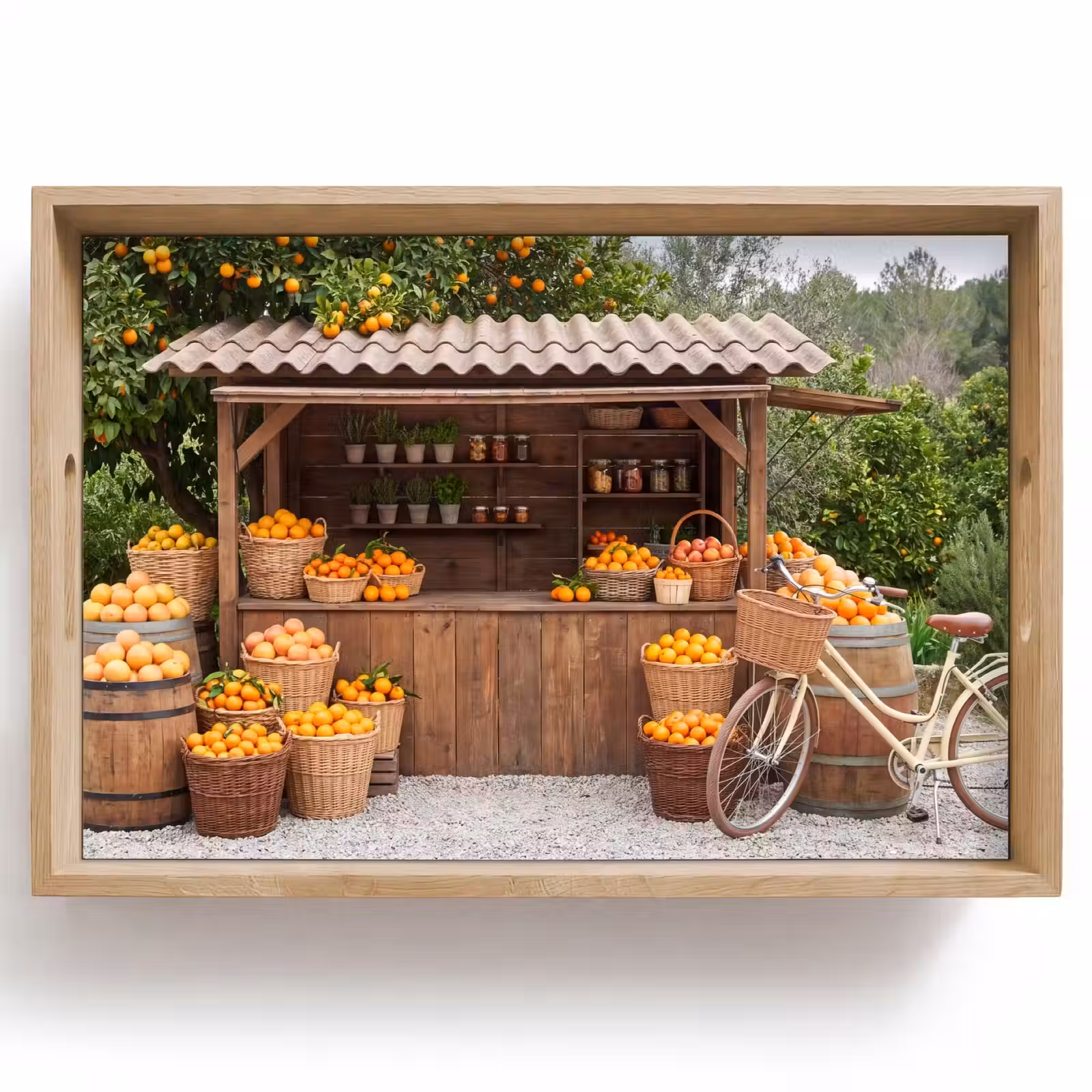 Tablett - Obst – Markt – Ländlich - Fruit - Markt - Landelijk Dienblad Rechthoek middel