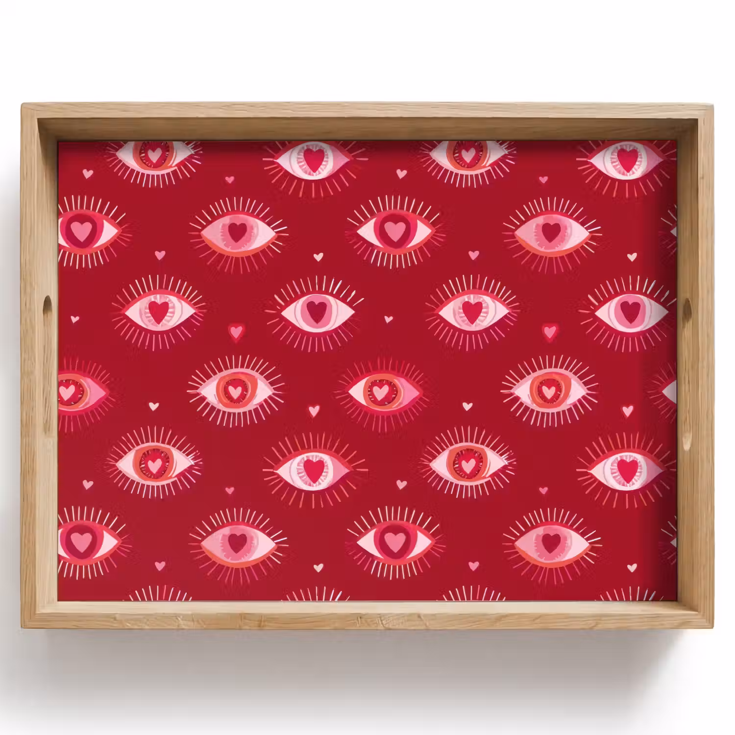 Ogen - Patroon - Roze - Donkerrood Dienblad Rechthoek middel 911 -z3d_shopping