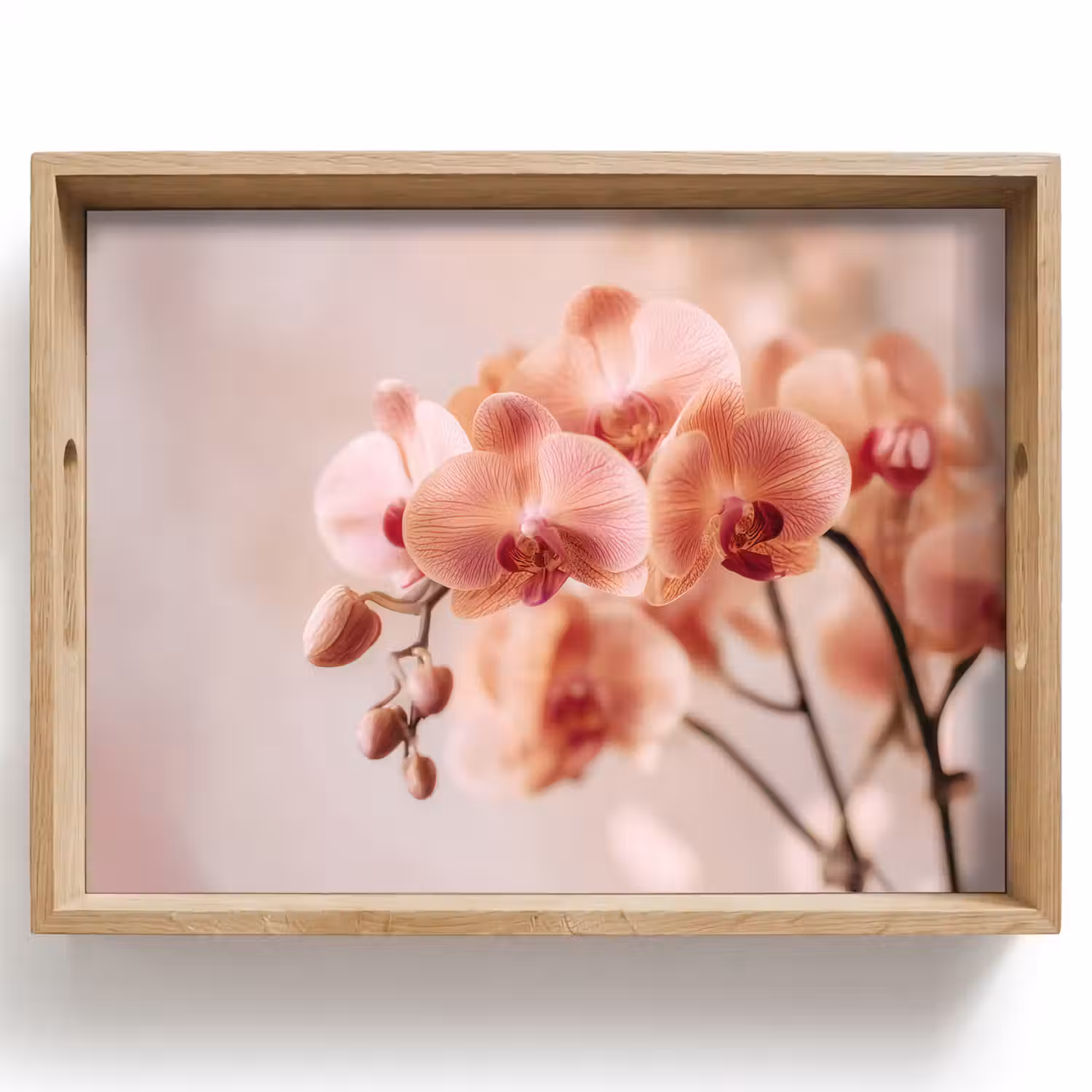 Orchidee - Bloemen - Roze - Bloemblaadjes Dienblad Rechthoek middel -z3d_shopping