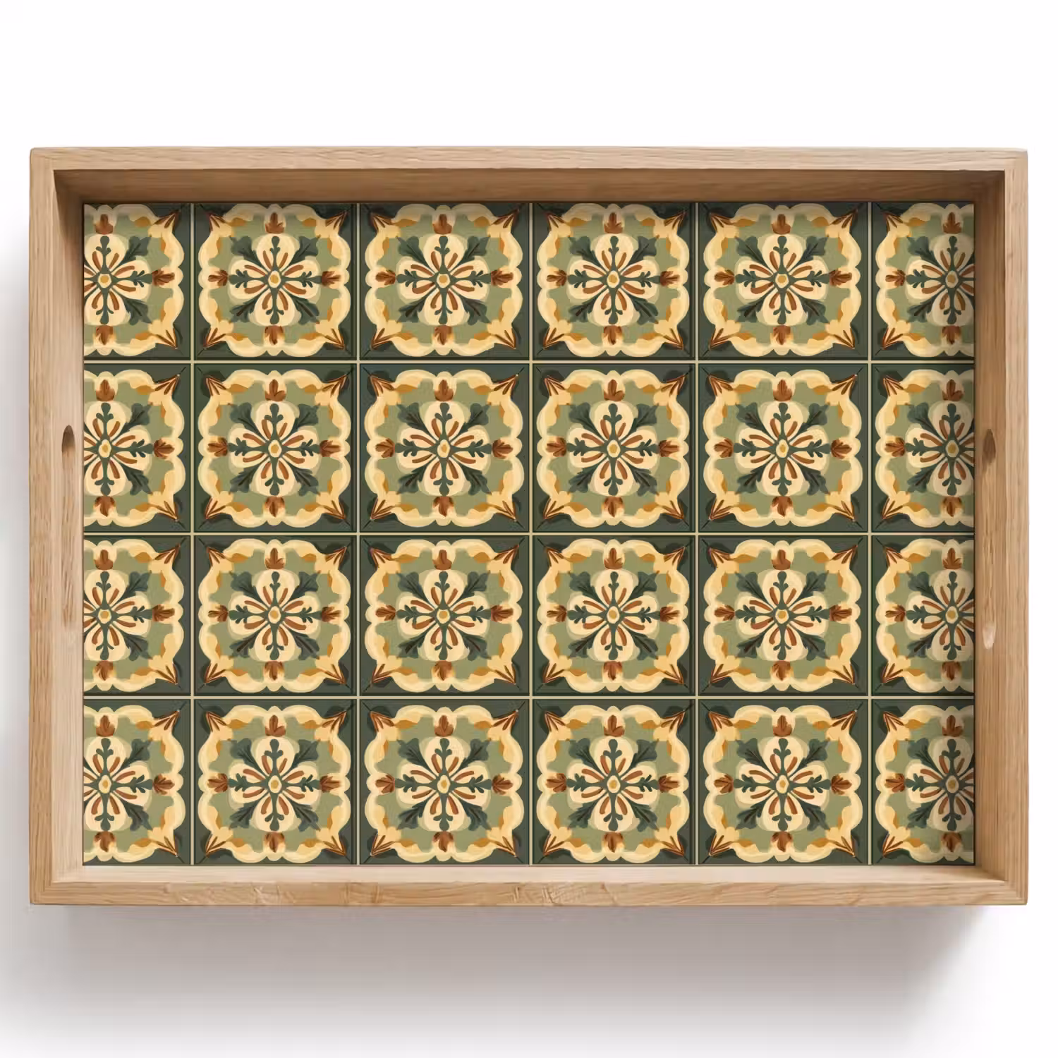 Ornament - Patroon - Groen Dienblad Rechthoek middel 911 -z3d_shopping