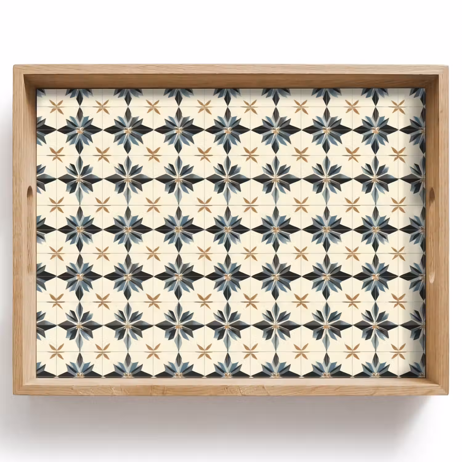 Sierlijk - Ornament - Blauw Dienblad Rechthoek middel 911 -z3d_shopping
