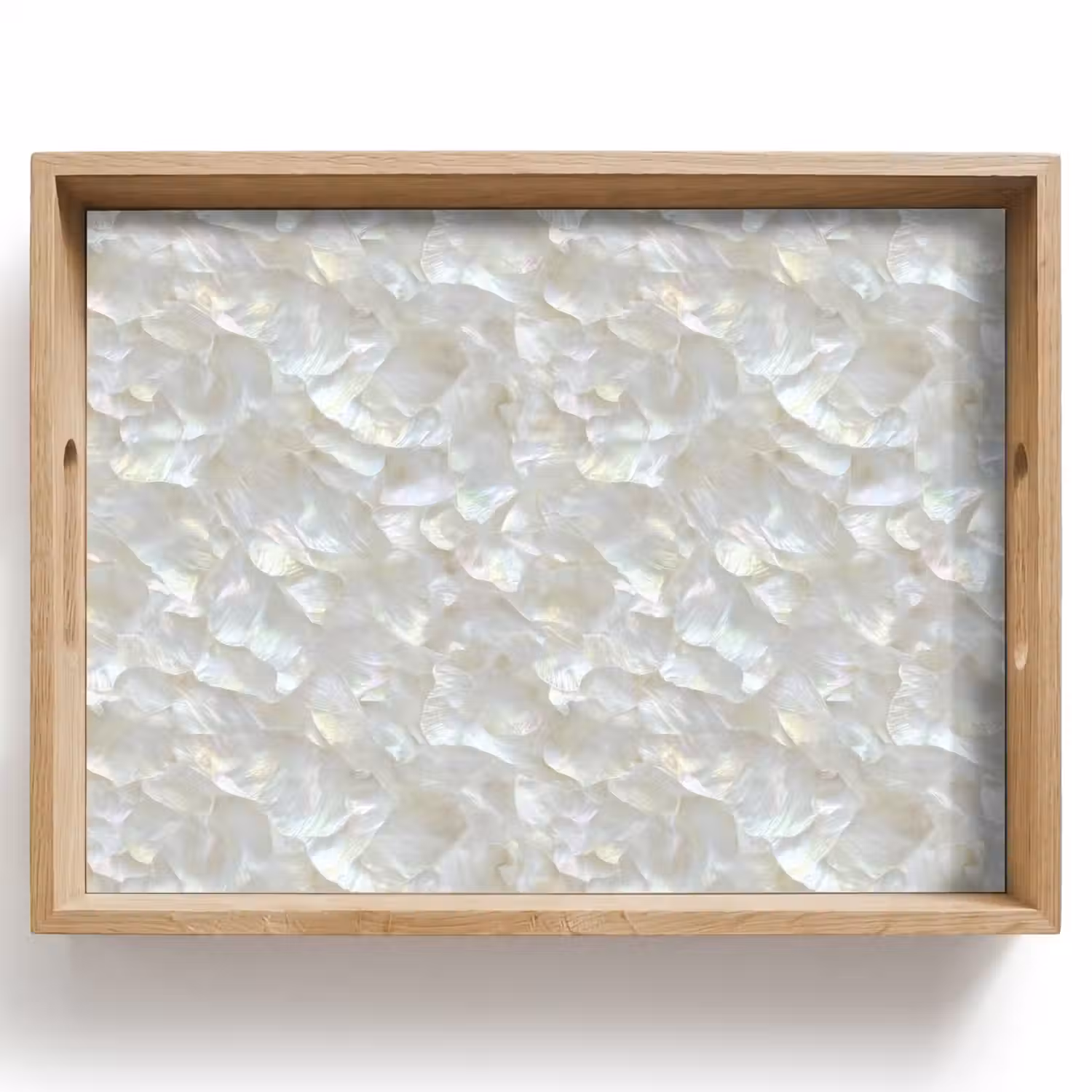 Parelmoerglans - Wit - Schelp Dienblad Rechthoek middel 911 -z3d_shopping