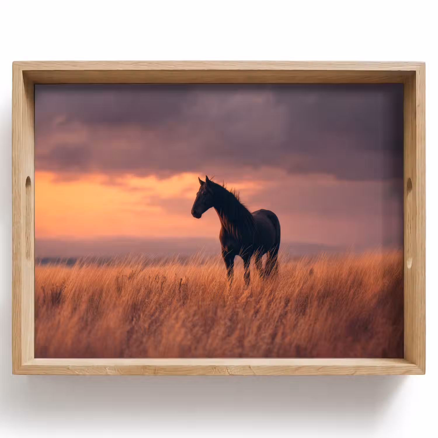 Paard - Wolken - Open veld Dienblad Rechthoek middel -z3d_shopping