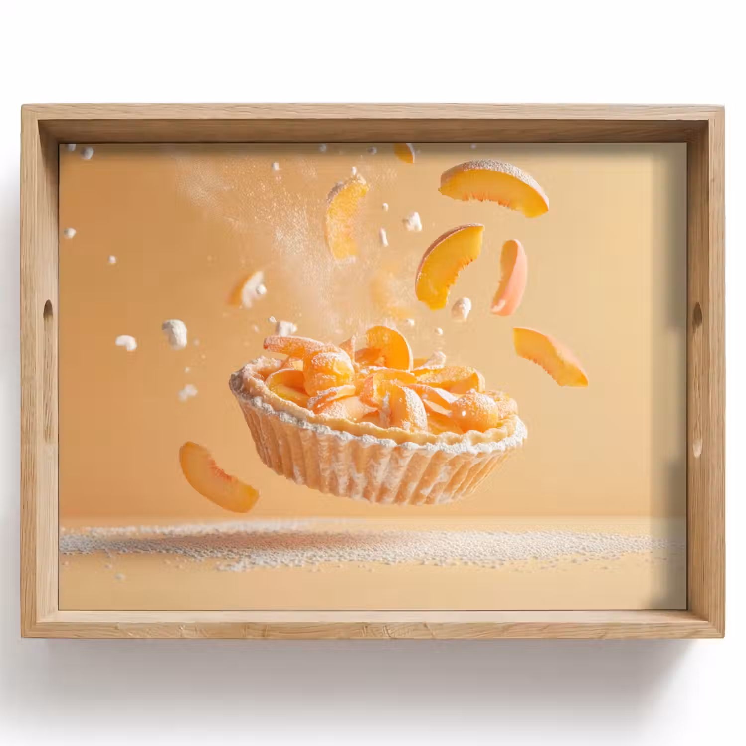 Peach - Eten - Taart - Oranje Dienblad Rechthoek middel -z3d_shopping