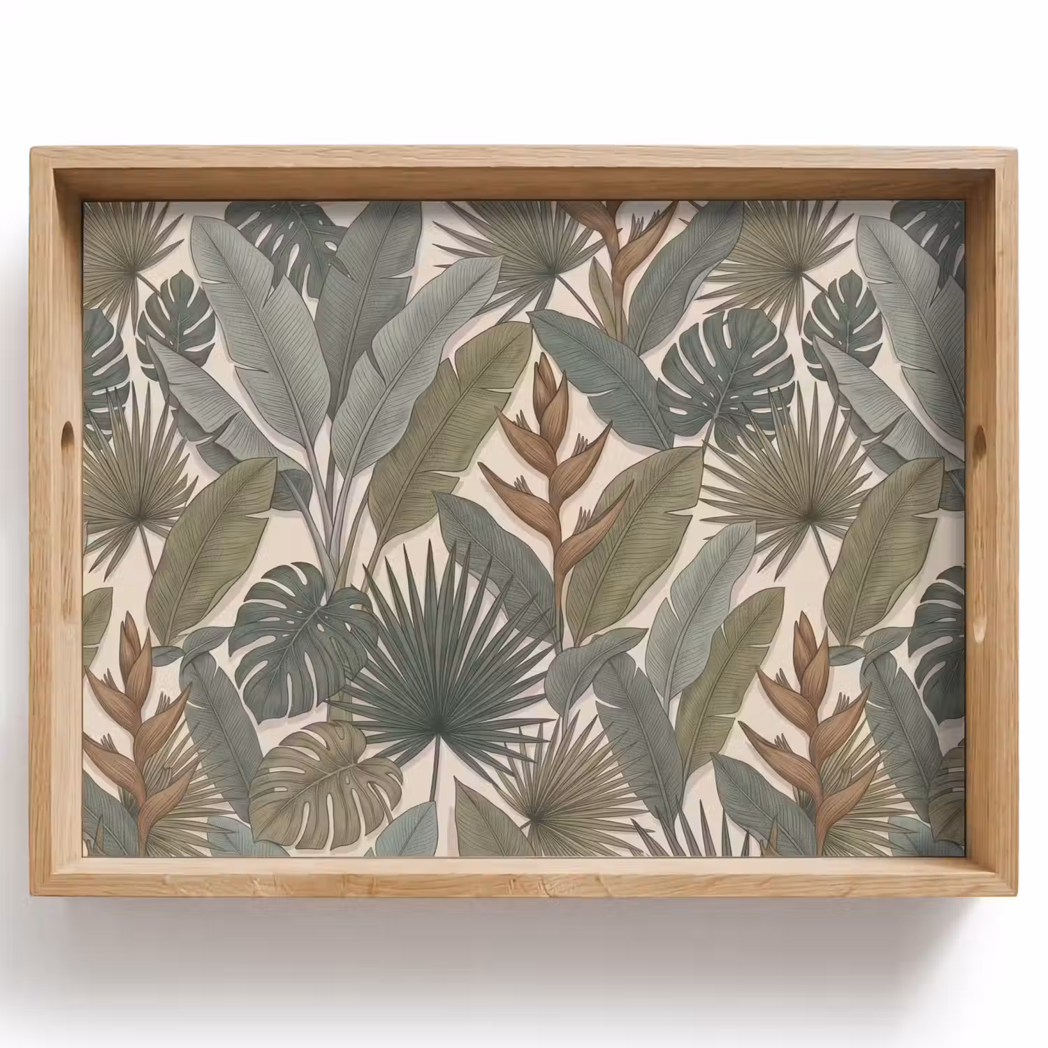 Planten - Tropisch - Natuur - Illustratie - Groen Dienblad Rechthoek middel -z3d_shopping