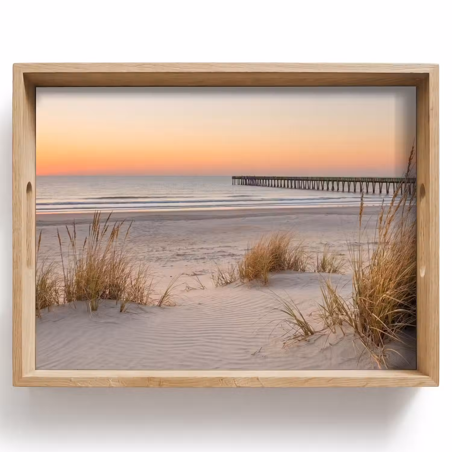 Pier - Zonsondergang - Strand Dienblad Rechthoek middel -z3d_shopping