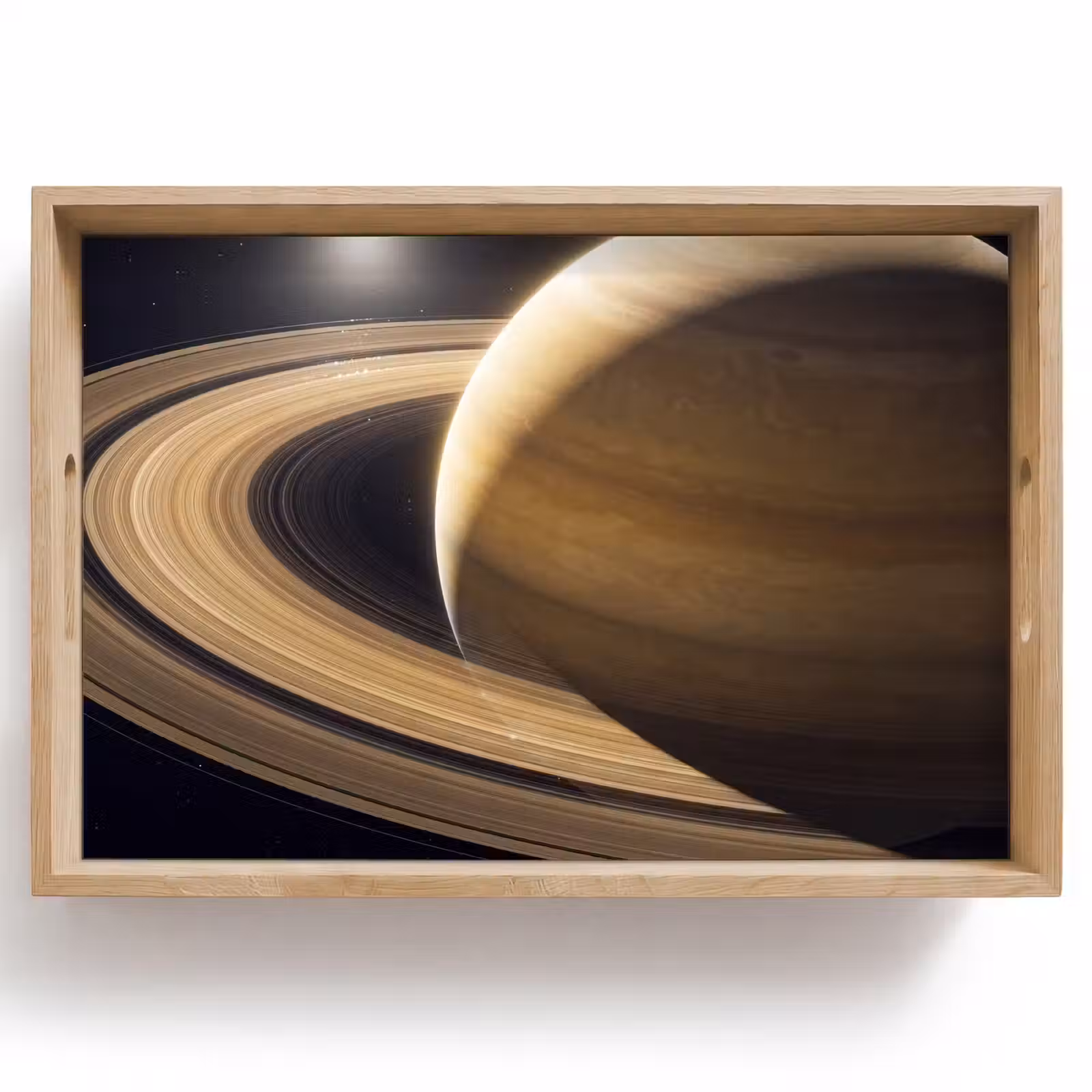 Tablett - Planet – Ringe – Weltraum - Planeet - Ringen - Ruimte Dienblad Rechthoek middel