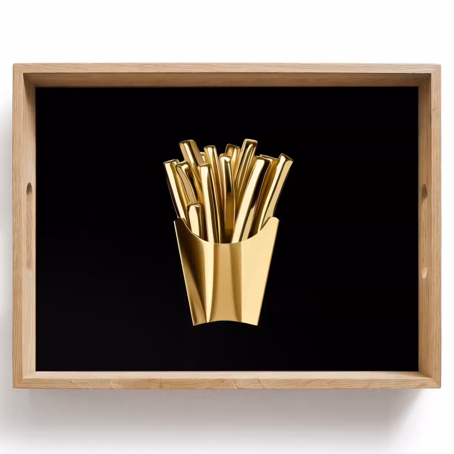 Friet - Goud - Chrome - Eten Dienblad Rechthoek middel -z3d_shopping