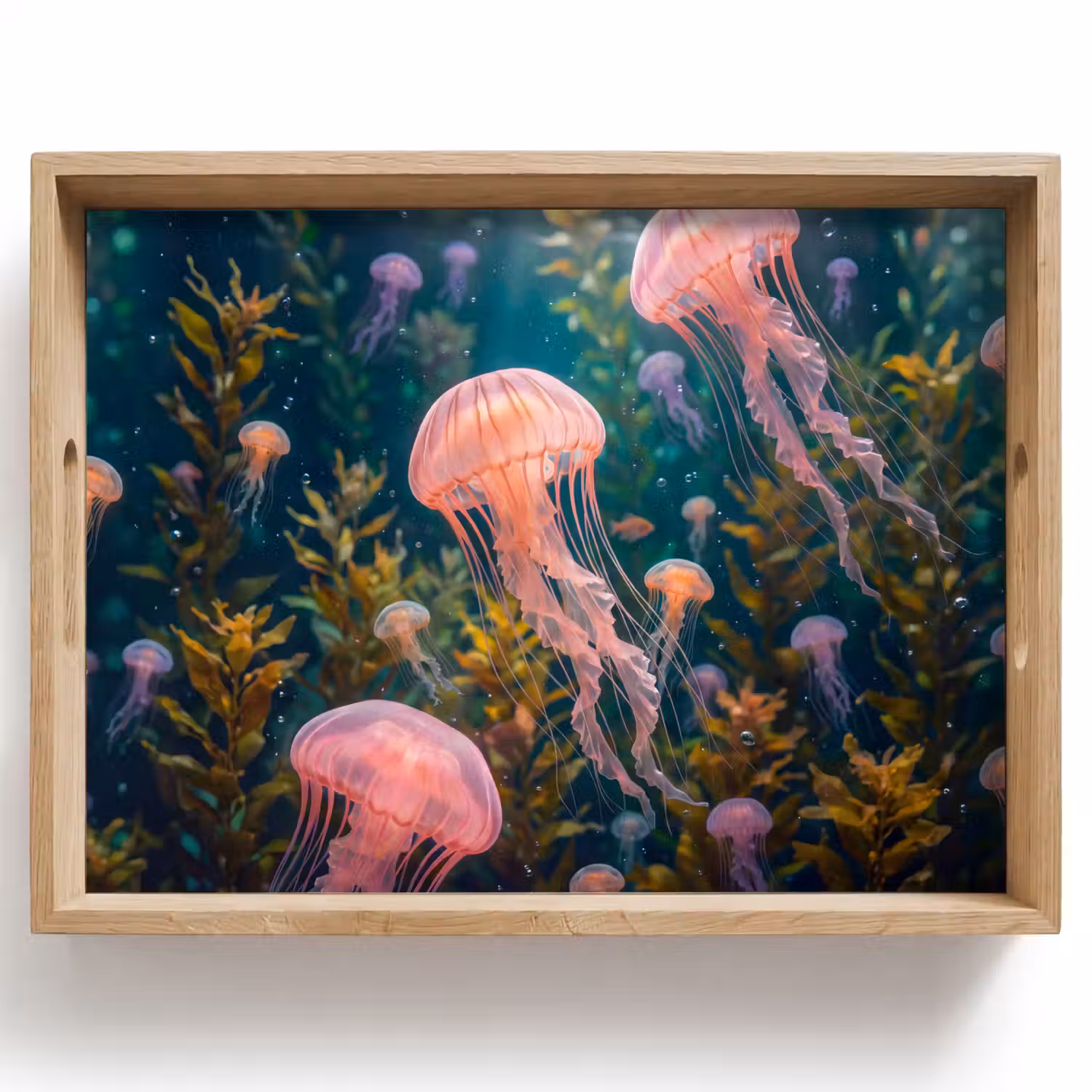 Kwal - Roze - Onderwater - Zeeleven - Dieren Dienblad Rechthoek middel -z3d_shopping