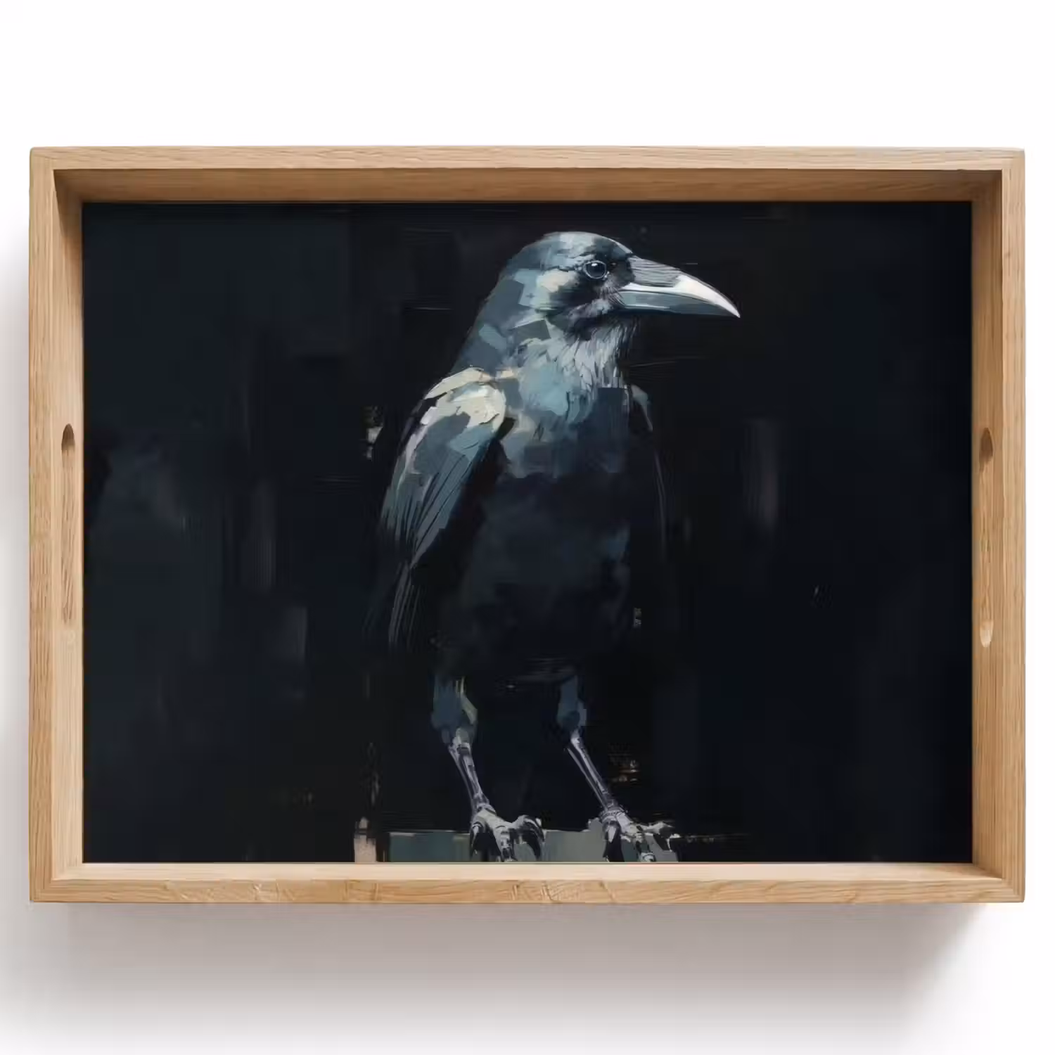 Raaf - Vogels - Zwart Dienblad Rechthoek middel -z3d_shopping