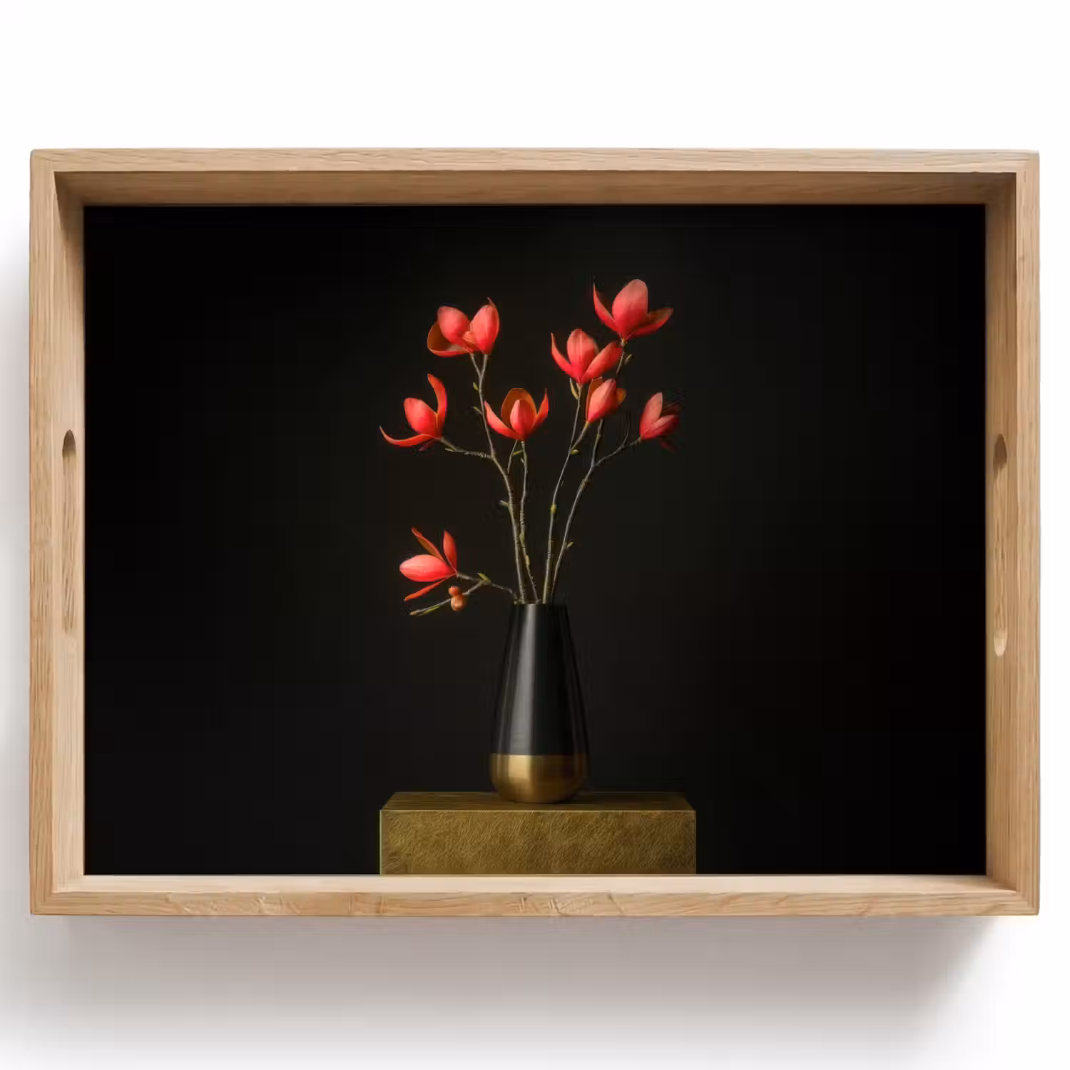 Rode - Bloemen - Vaas Dienblad Rechthoek middel -z3d_shopping