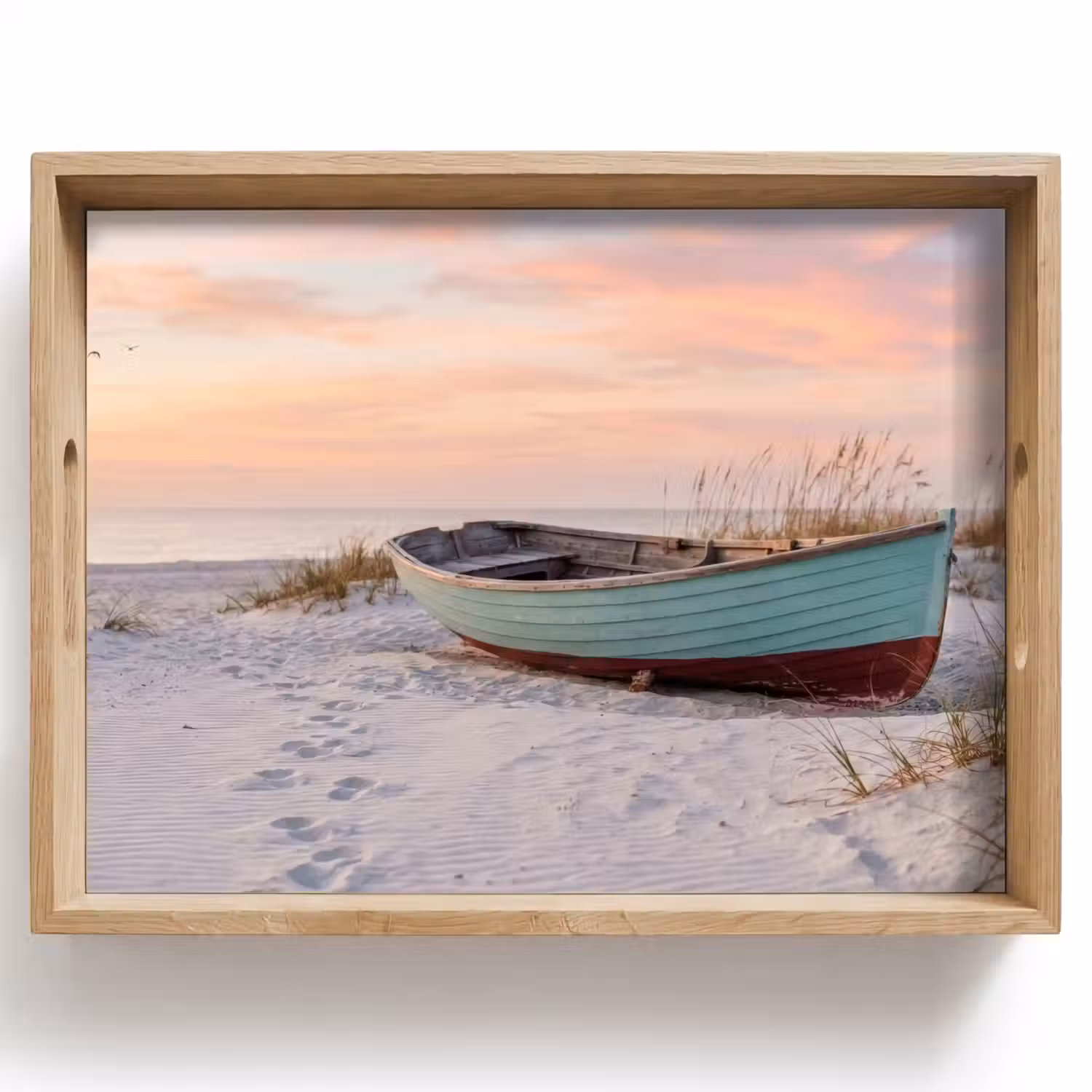 Rustiek - Roeiboot - Zandstrand Dienblad Rechthoek middel -z3d_shopping