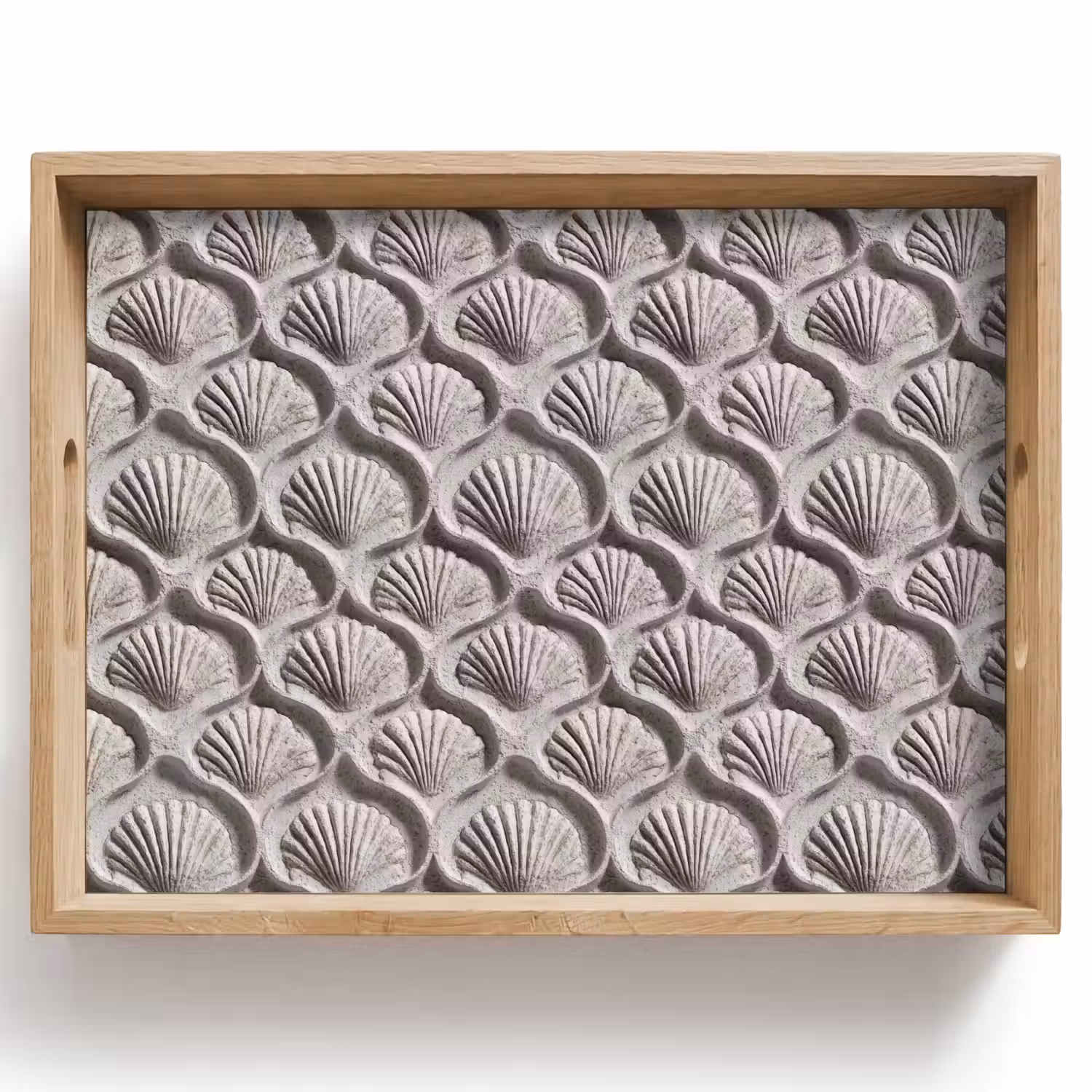 Zand - Schelpenvorm - Grijs Dienblad Rechthoek middel 911 -z3d_shopping
