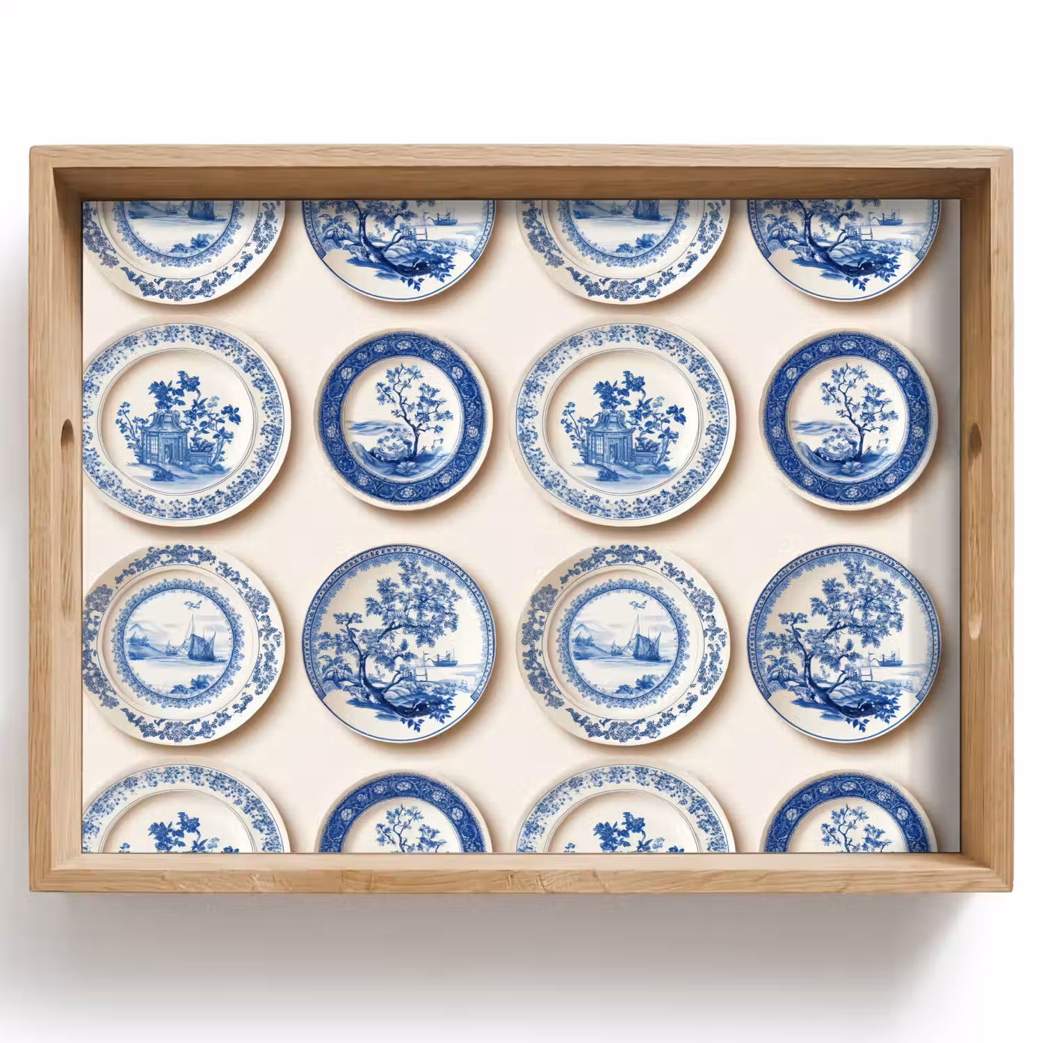 Borden - Bomen - Planten - Blauw Dienblad Rechthoek middel 911 -z3d_shopping