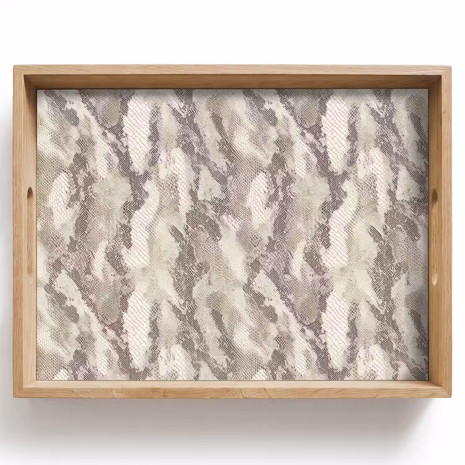 Slang - Patroon - Taupe Dienblad Rechthoek middel 911 -z3d_shopping