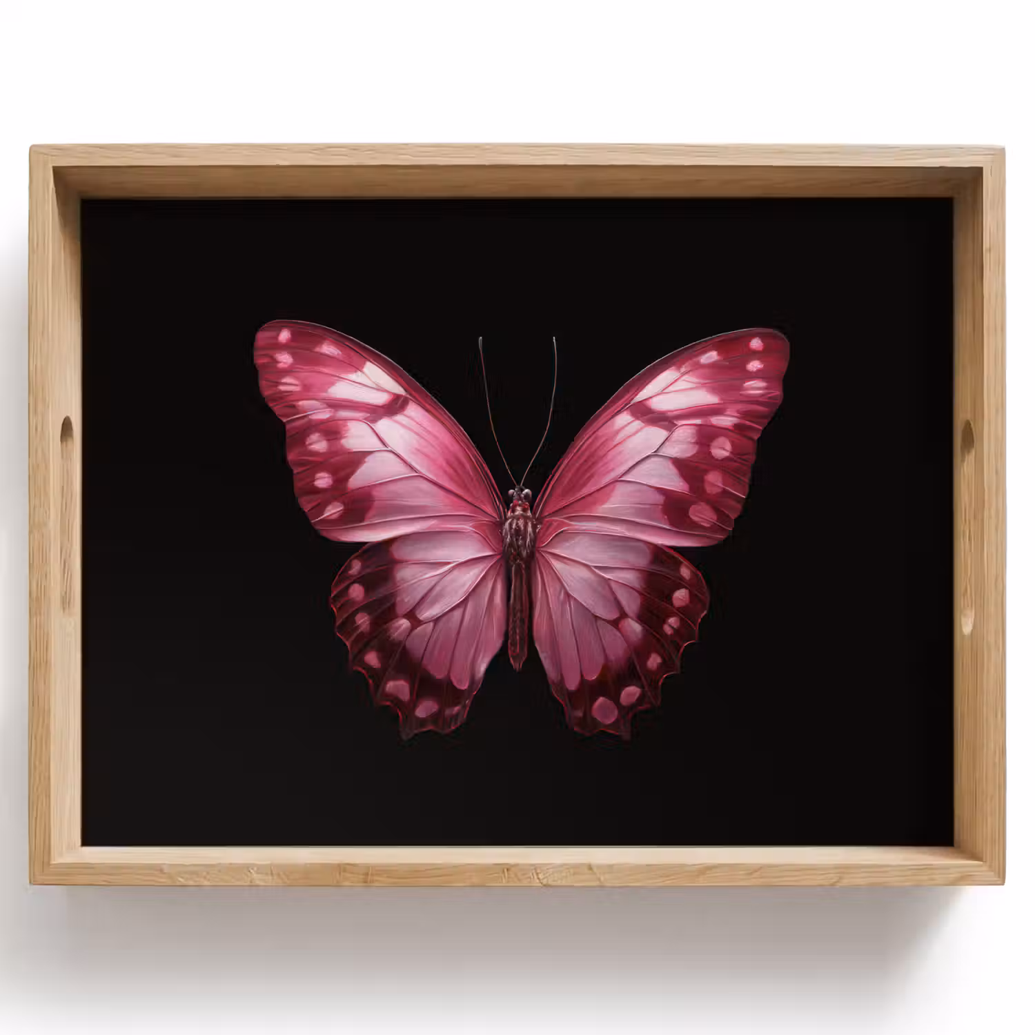 Vlinder - Fuchsia - Grafisch Dienblad Rechthoek middel -z3d_shopping