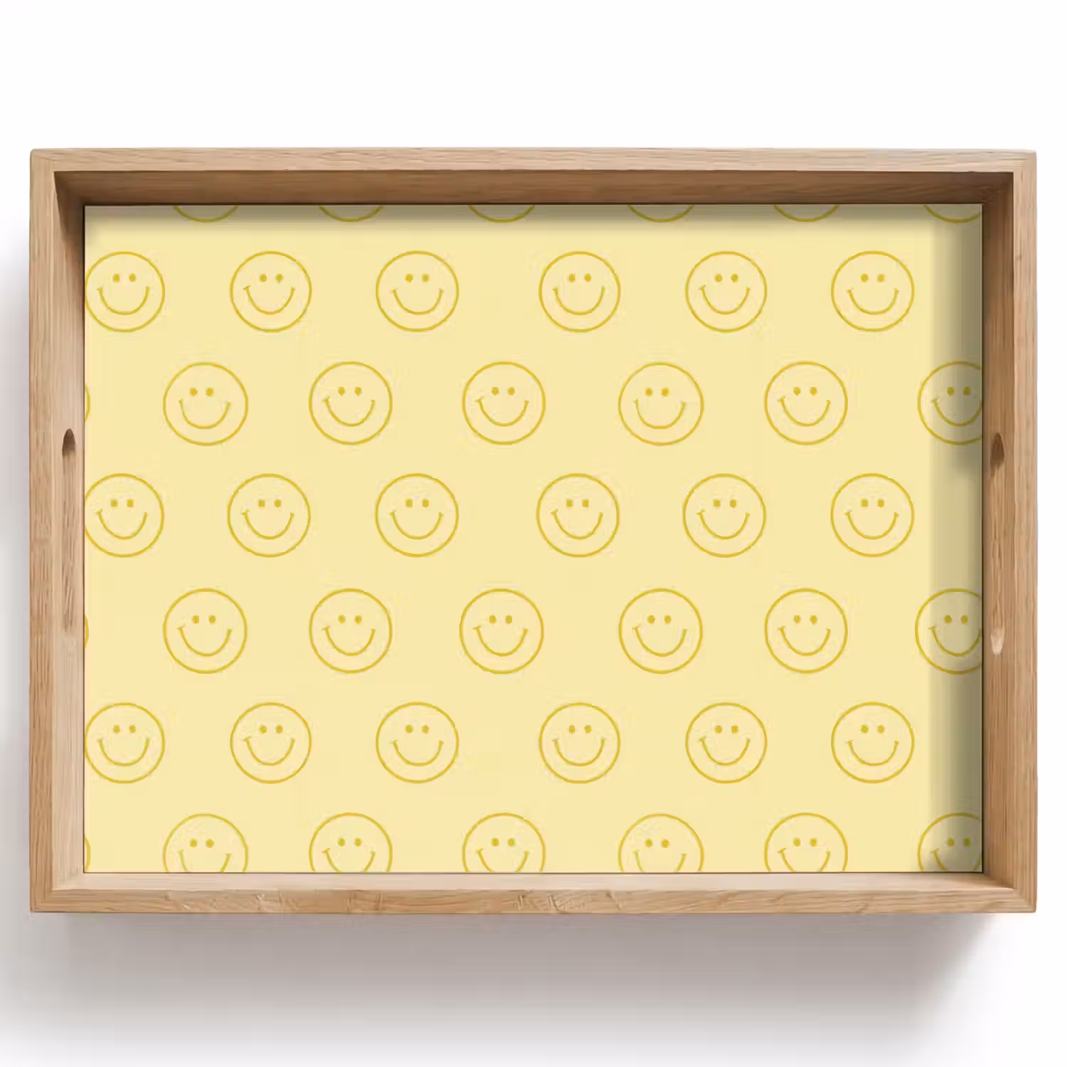 Smileys - Patroon - Retro - Zachtgeel Dienblad Rechthoek middel 911 -z3d_shopping
