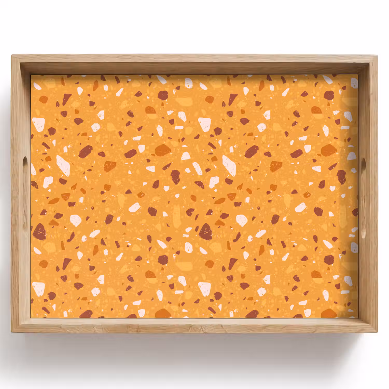 Terrazzo - Patroon - Okergeel Dienblad Rechthoek middel 911 -z3d_shopping