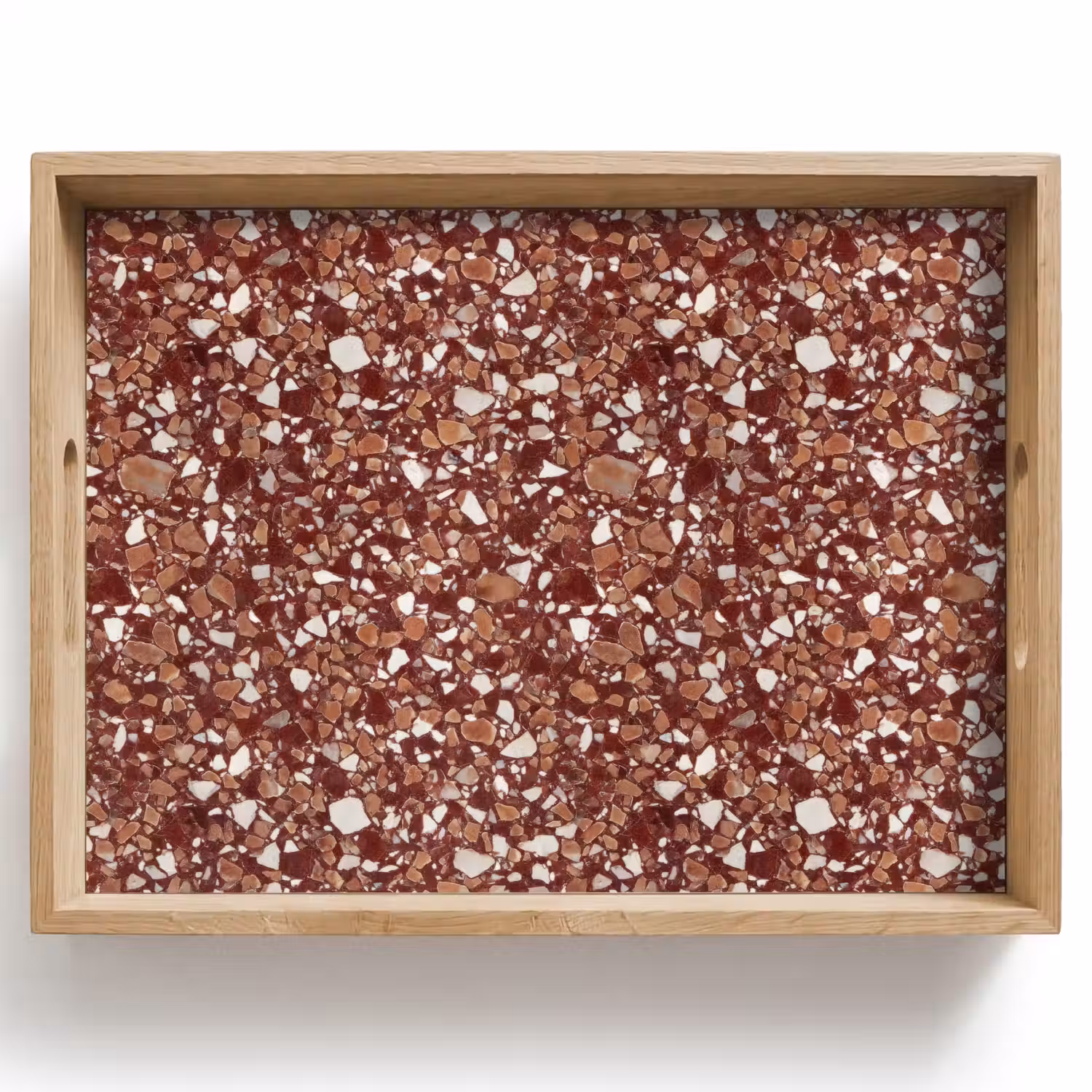 Terrazzo - Patroon - Steentextuur - Roodbruin Dienblad Rechthoek middel 911 -z3d_shopping