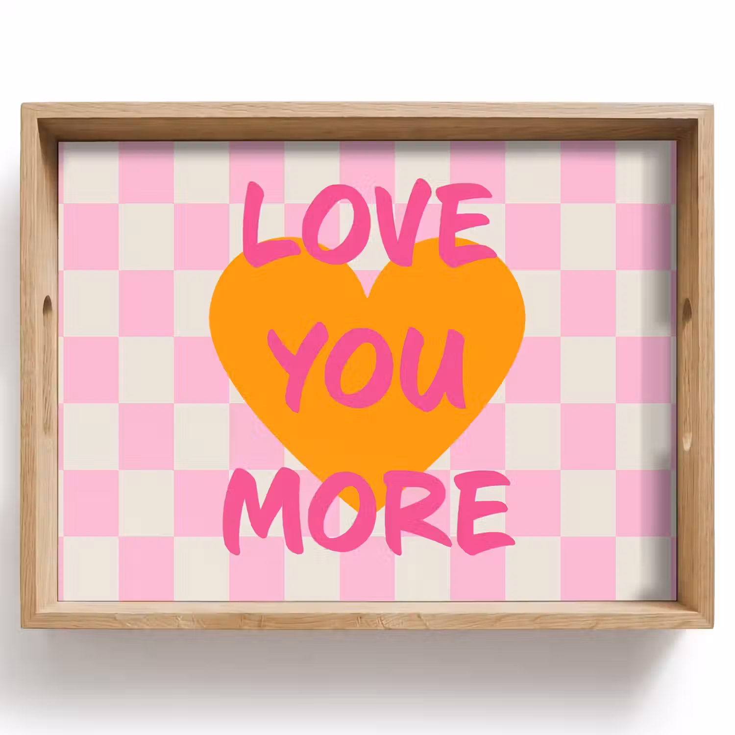 Valentijn - Love - Roze - Oranje Dienblad Rechthoek middel -z3d_shopping