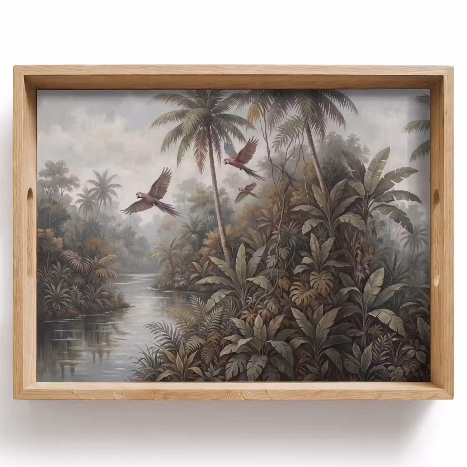 Vogel - Vliegend - Tropisch - Landschap - Klassiek Dienblad Rechthoek middel -z3d_shopping