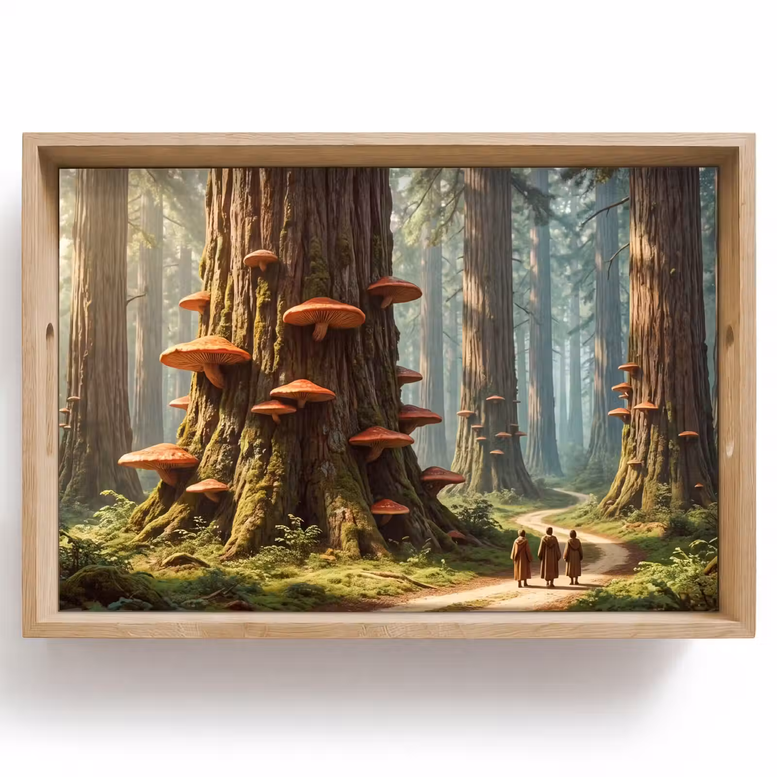 Tablett - Wald – Bäume – Natur - Bos - Bomen - Natuur Dienblad Rechthoek middel