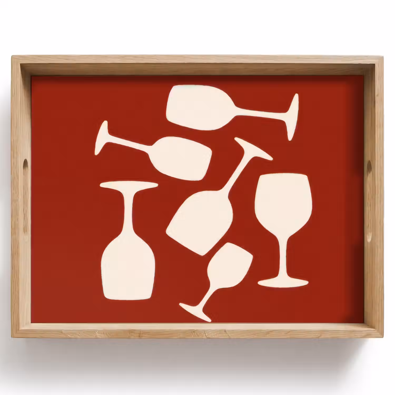 Wijnglazen - Silhouetten - Wit Dienblad Rechthoek middel -z3d_shopping