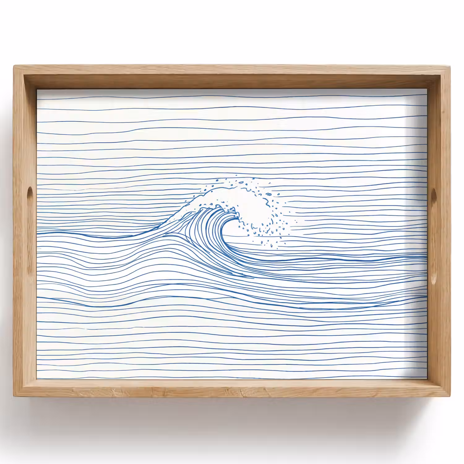 Golf - Brekende - Natuur - Minimalistisch - Blauw Dienblad Rechthoek middel -z3d_shopping