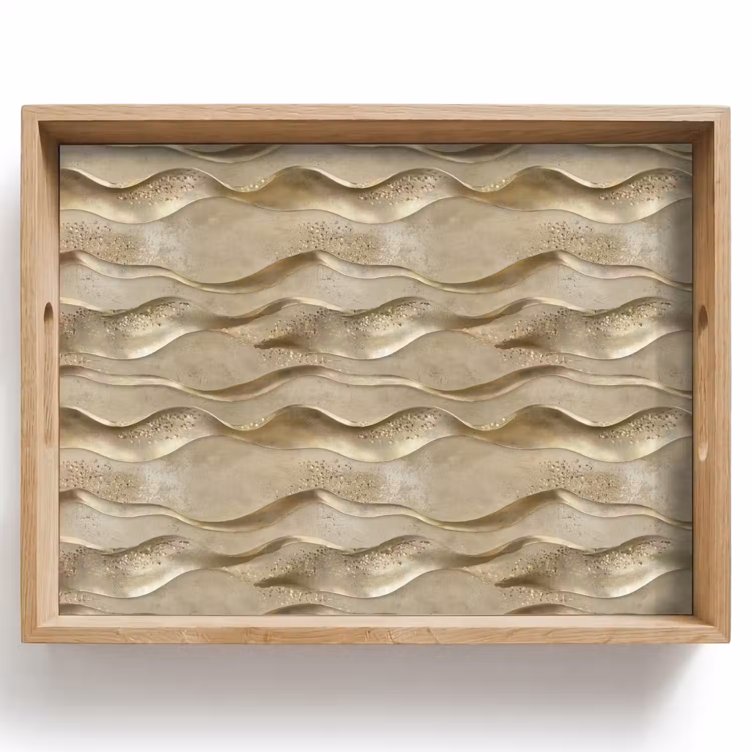 Golven - Patroon - Goud Dienblad Rechthoek middel 911 -z3d_shopping