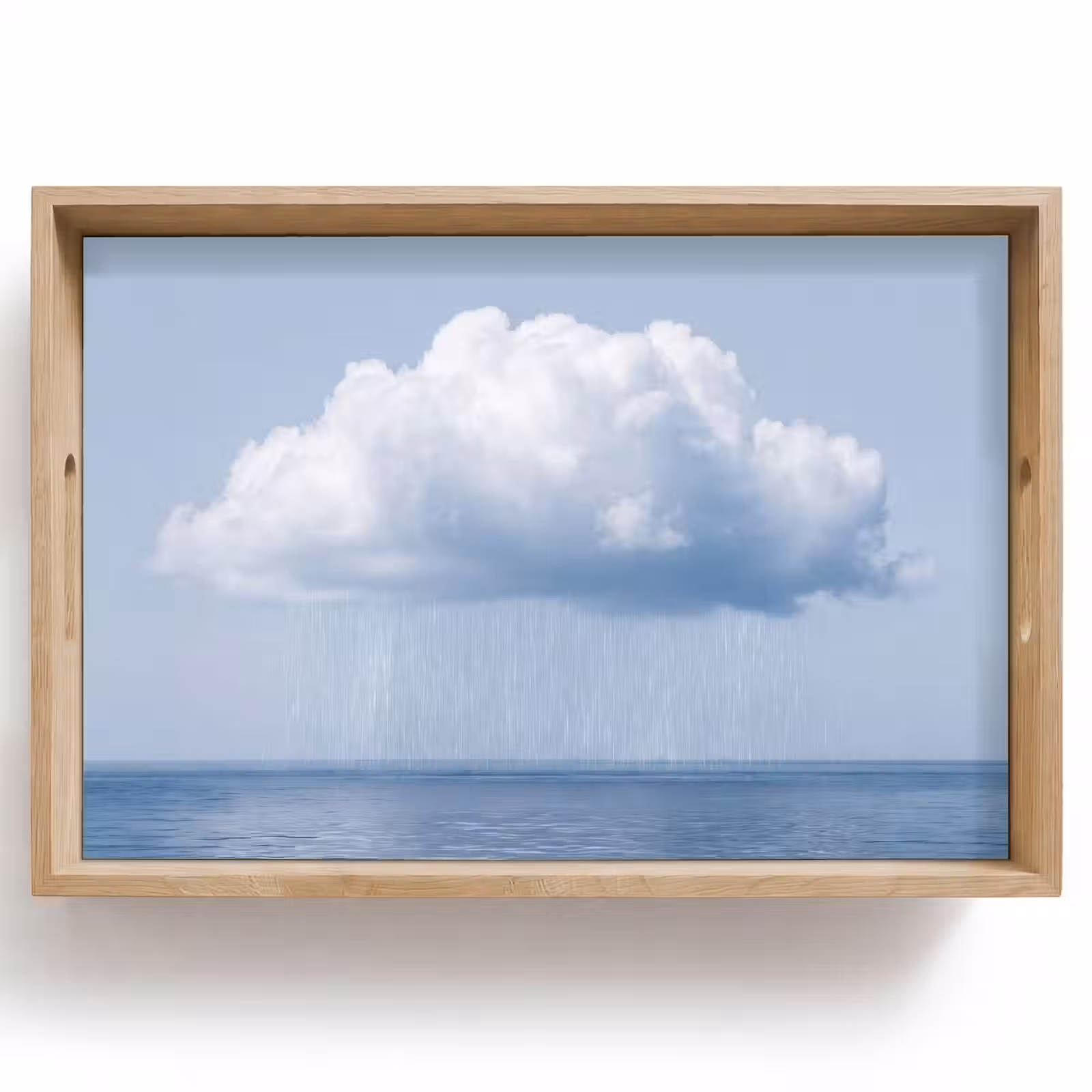 Tablett - Wolke – Regen – Natur - Wolk - Regen - Natuur Dienblad Rechthoek middel