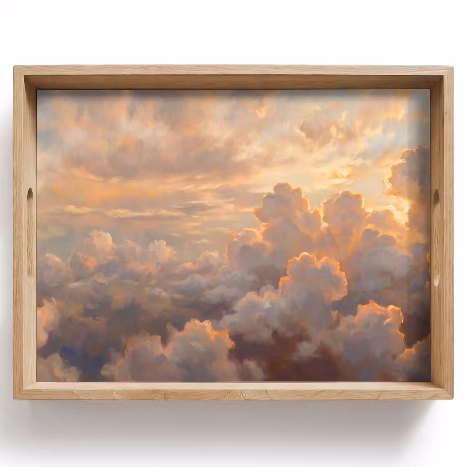Wolken - Zonsondergang - Natuur - Abstract - Goud Dienblad Rechthoek middel -z3d_shopping
