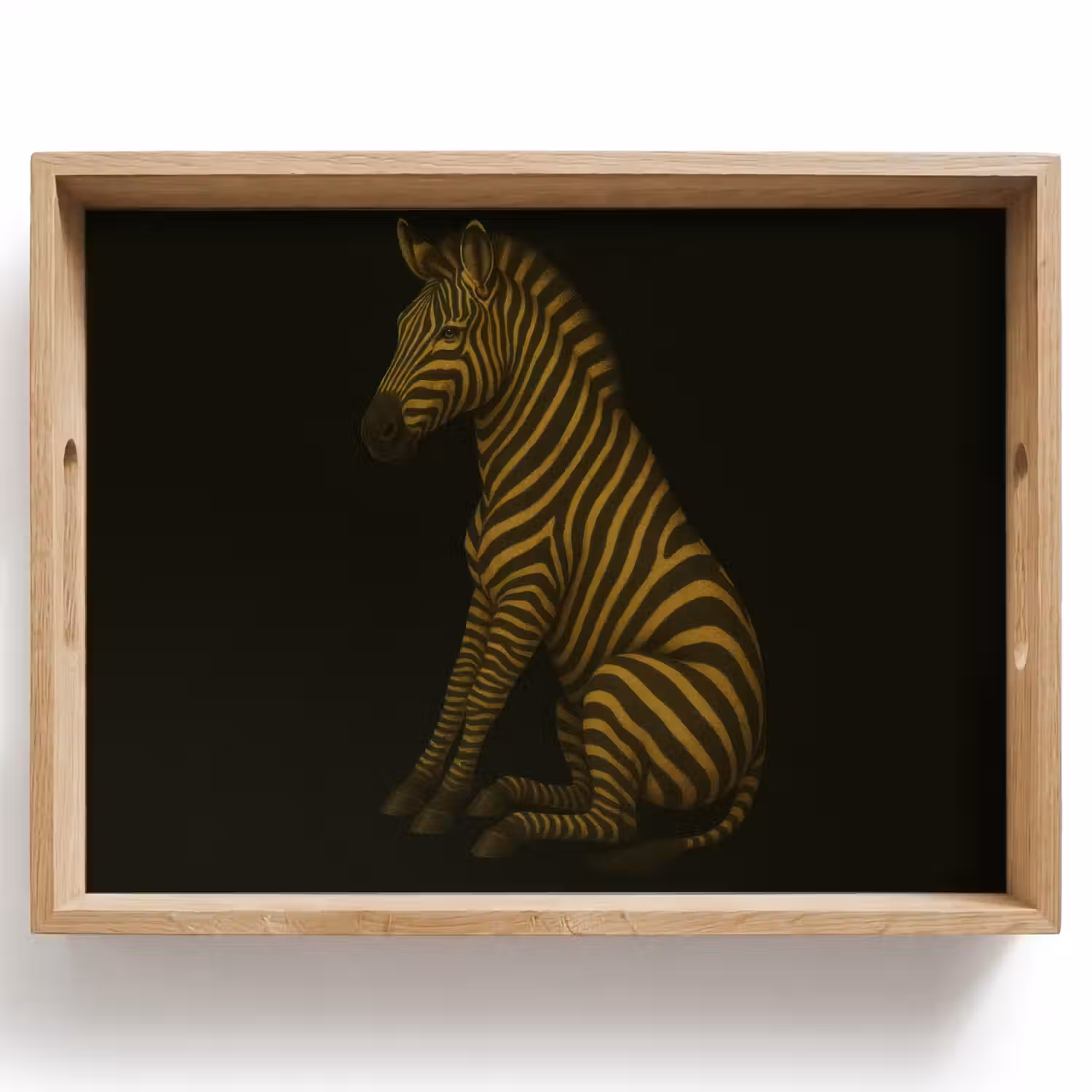 Zebra - Strepen - Goud Dienblad Rechthoek middel -z3d_shopping