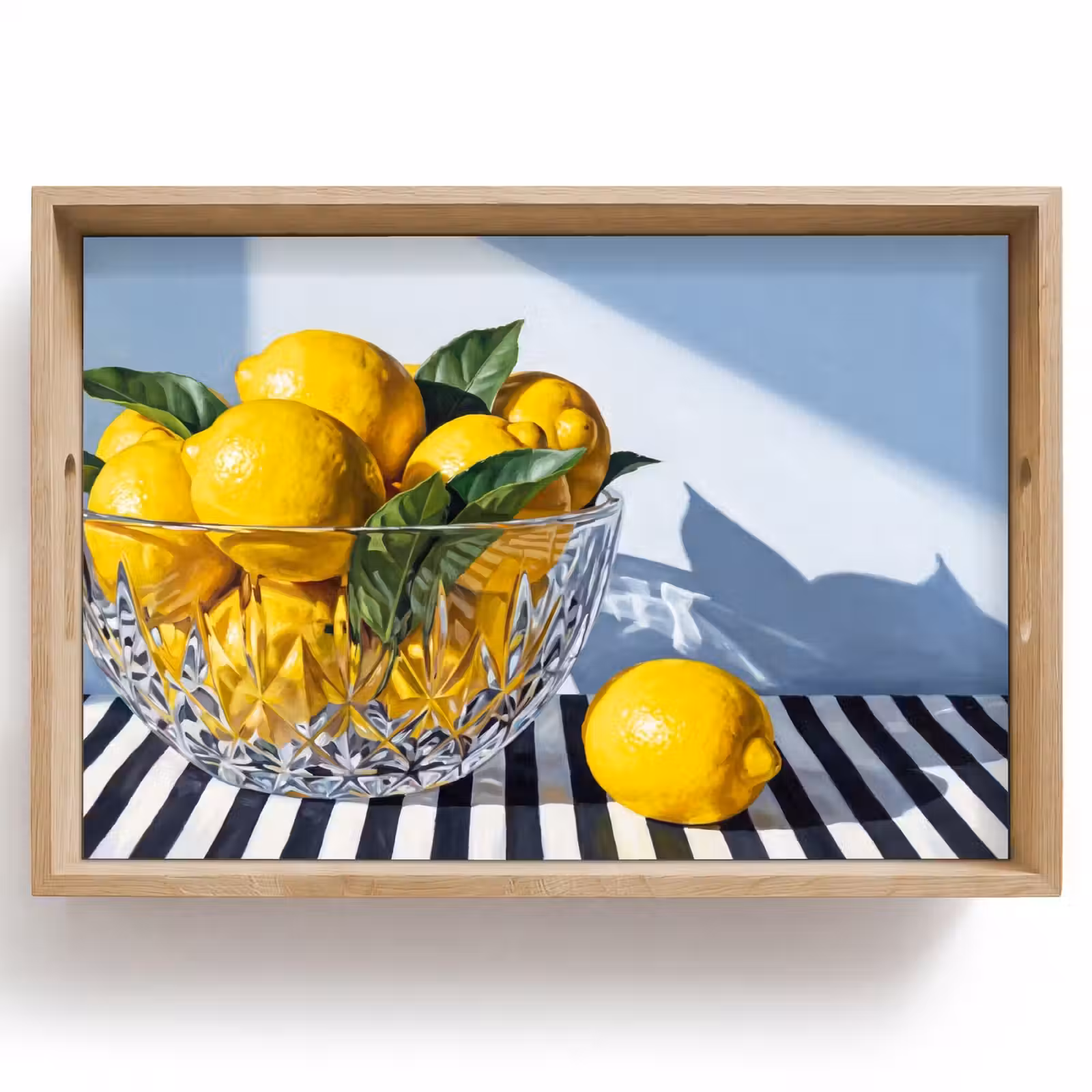 Tablett - Zitronen – Obst – Gelb - Citroenen - Fruit - Geel Dienblad Rechthoek middel