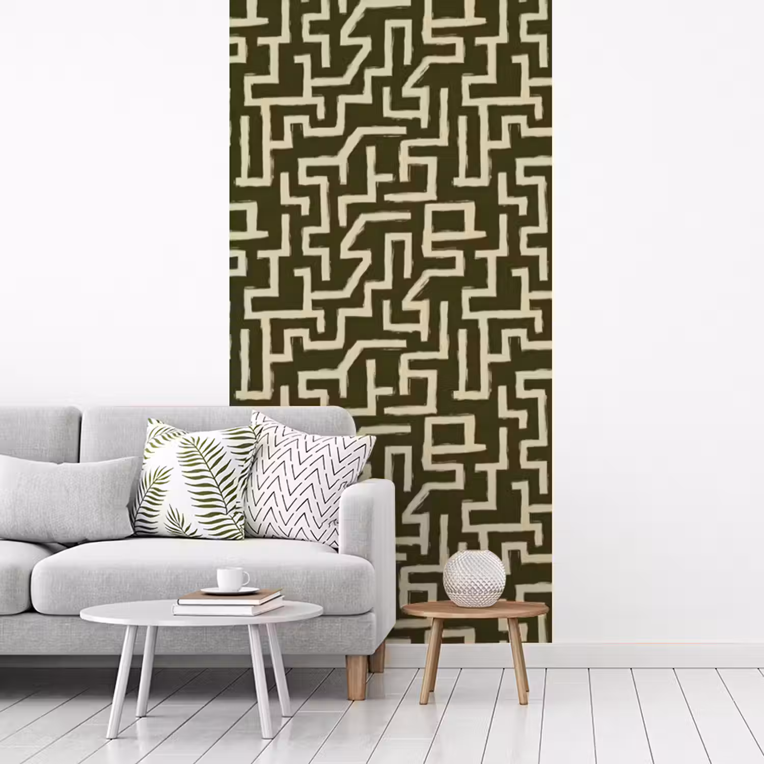 Abstract - Lijnen - Groen fotobehang vinyl groot 64 -woonkamer