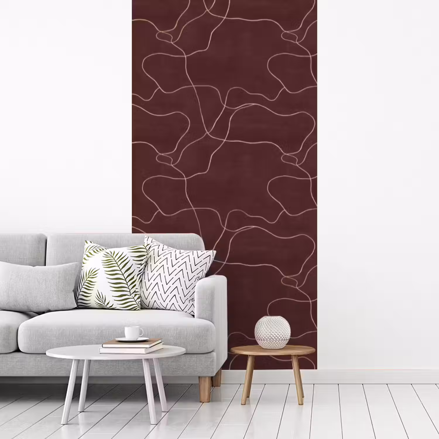 Abstract - Modern - Bruin fotobehang vinyl groot 64 -woonkamer