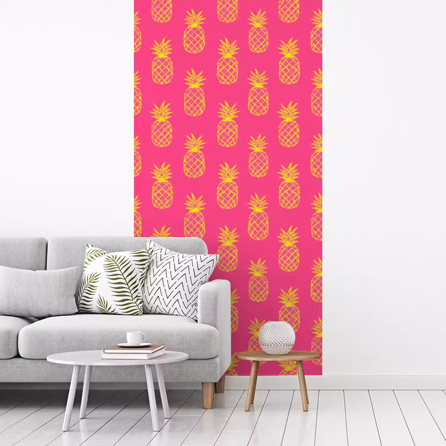 Ananas - Trendy - Roze fotobehang vinyl groot 64 -woonkamer