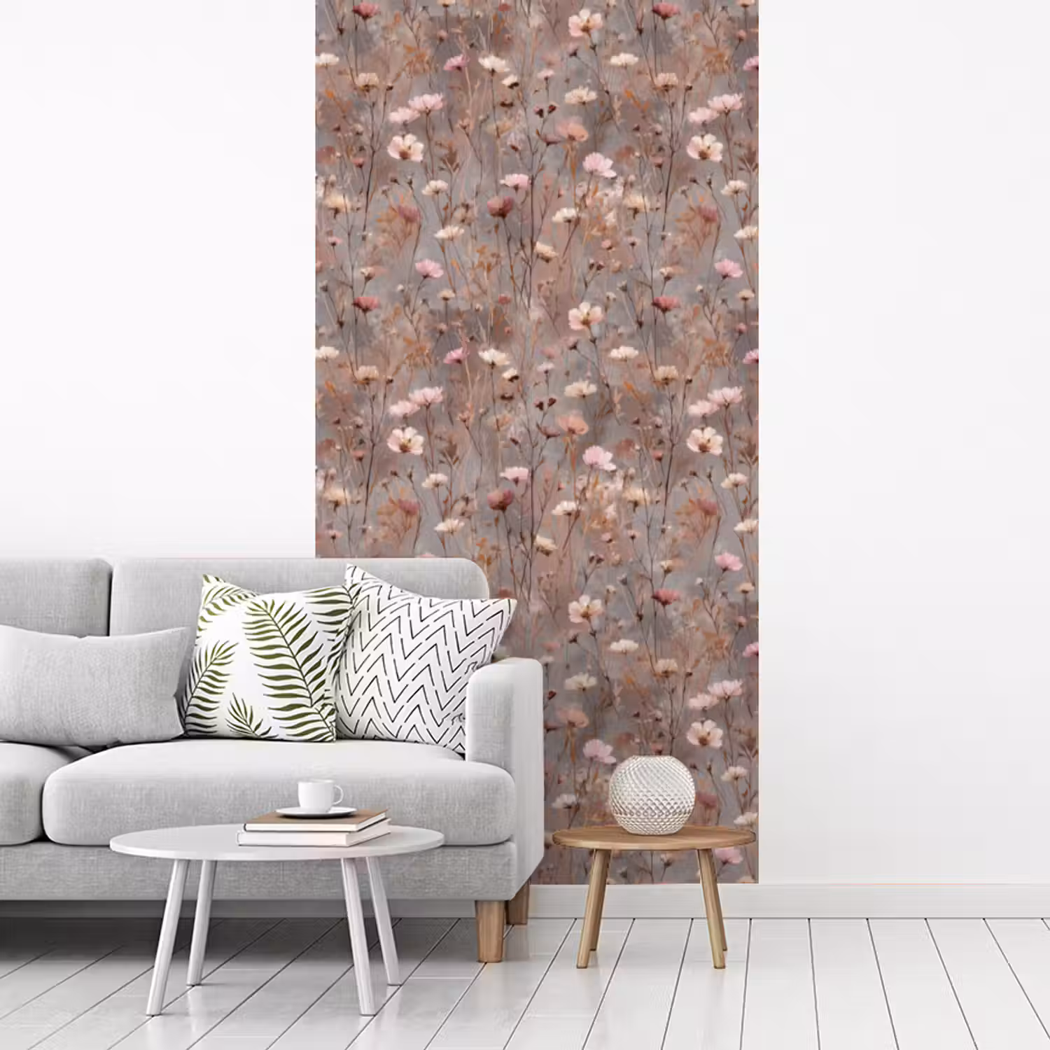 Bloemen - Wild - Pastel fotobehang vinyl groot 64 -woonkamer
